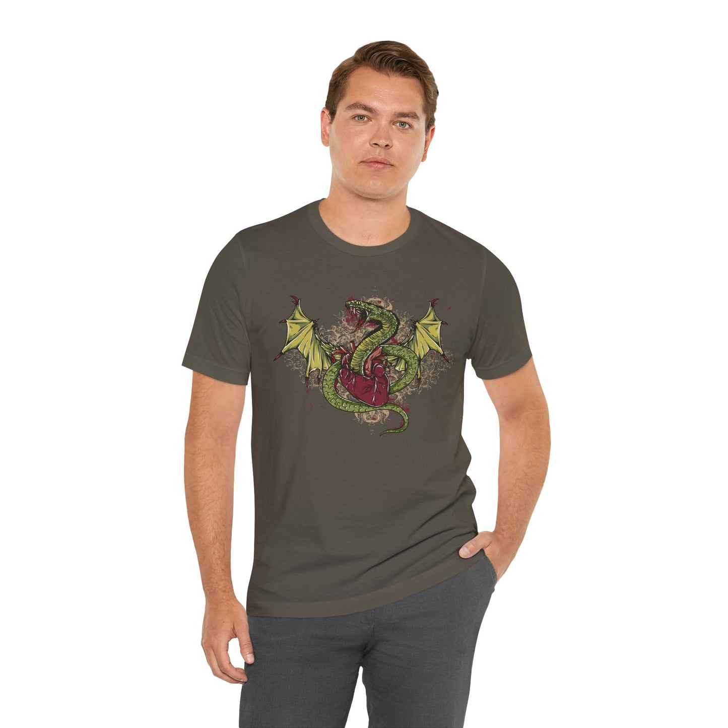 Dragon Illustration Graphic Unisex Cotton T-Shirt r29