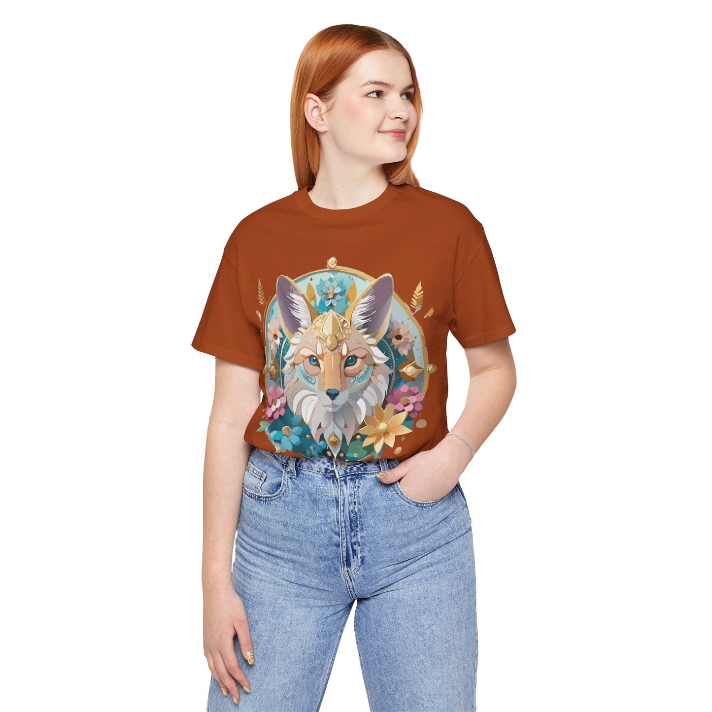 Adelpha Vintage Inspired Graphic Tee Medallion Art Unisex Short Sleeve Shirt Premium
