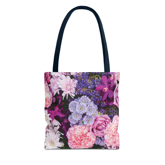 Canvastasche mit floralen Prints 