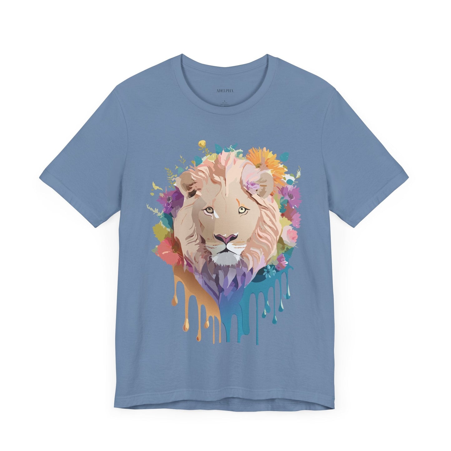 Lion Graphic Tee Unisex Short Sleeve Shirt By Adelpha Vintage Inspired Premium Artwork