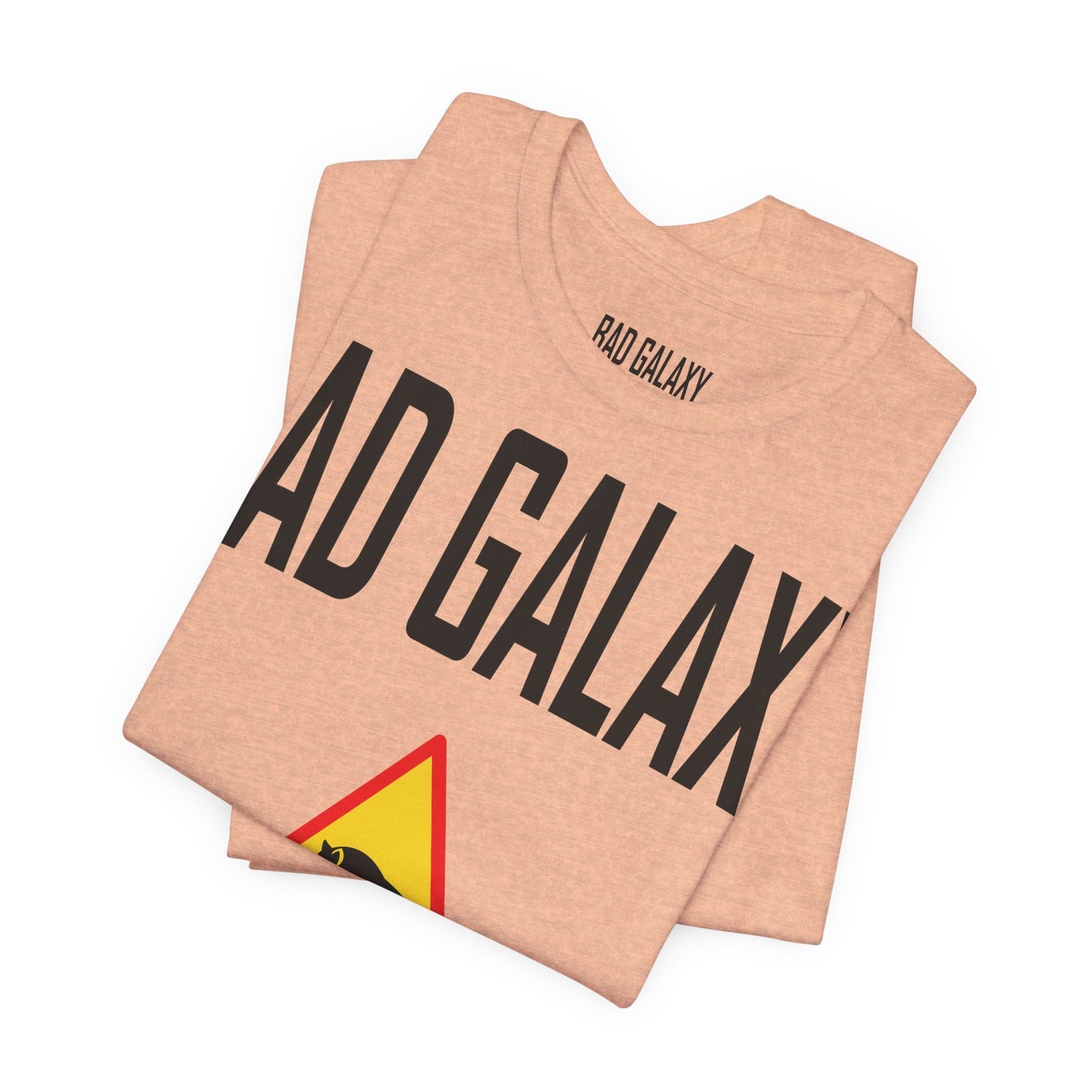 Tee Shirt With Red Stamp Designed And Printed In The USA By Bad Galaxy 100 Percent Cotton