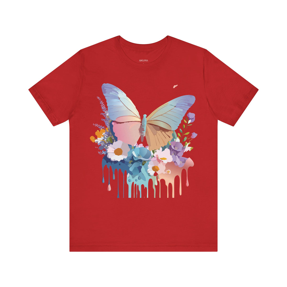 Butterfly Graphic Unisex Cotton Bella+Canvas Tee with Art Design n44
