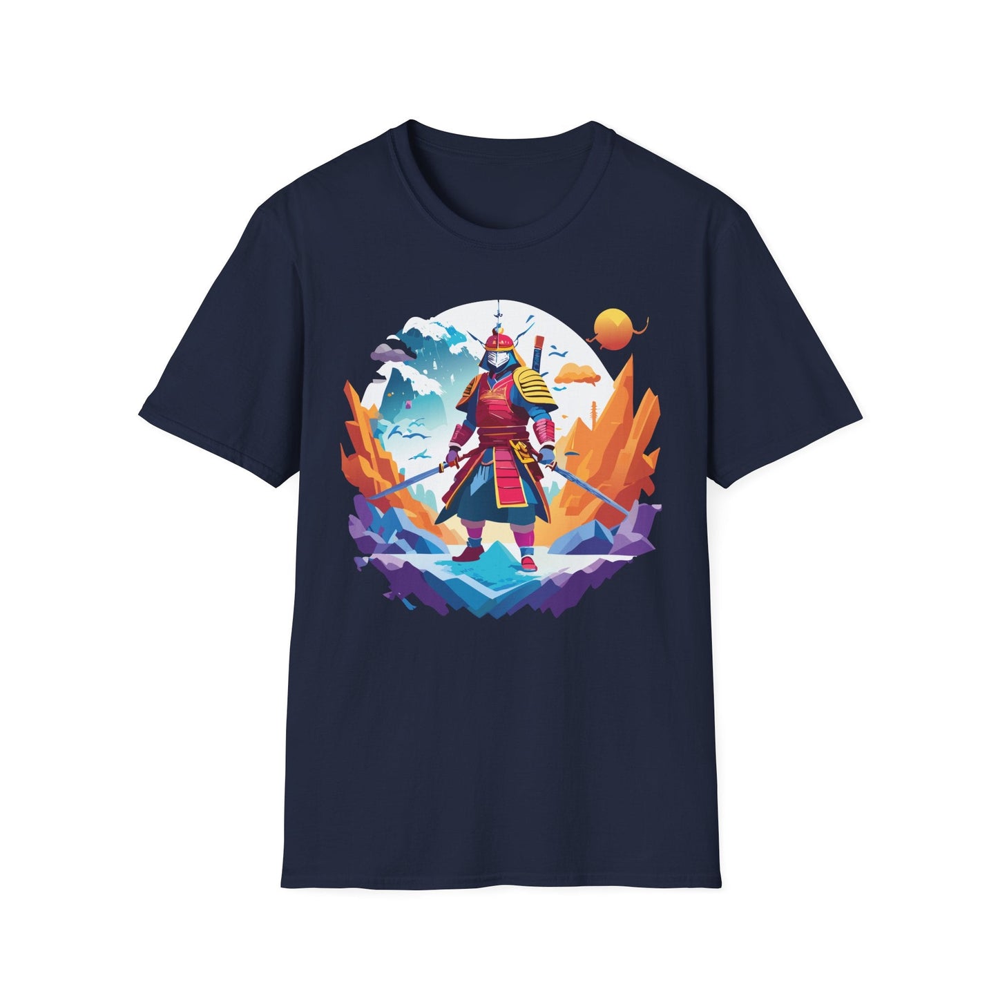 Samurai Shirt Unisex Short Sleeve T Shirt Gildan Softstyle 64000 100 Percent Ring Spun Cotton Tee