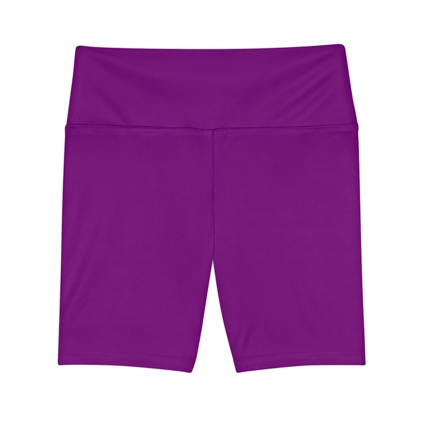 Purple Women's Workout Shorts — Solid High-Waist Biker Shorts for Exercise & Everyday Wear