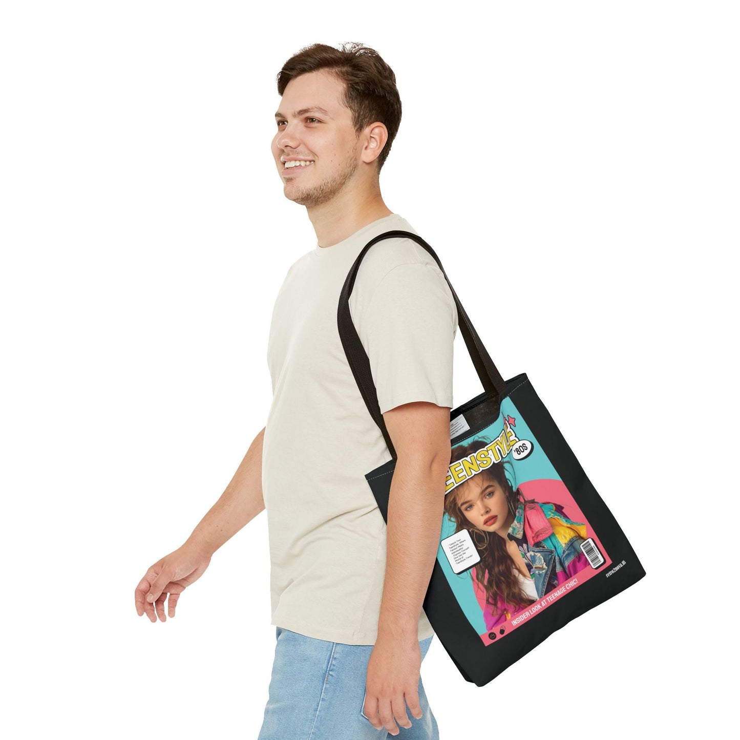 Magazine Cover Canvas Tote Bag Retro Style Durable Tote For Everyday Use Free Shipping