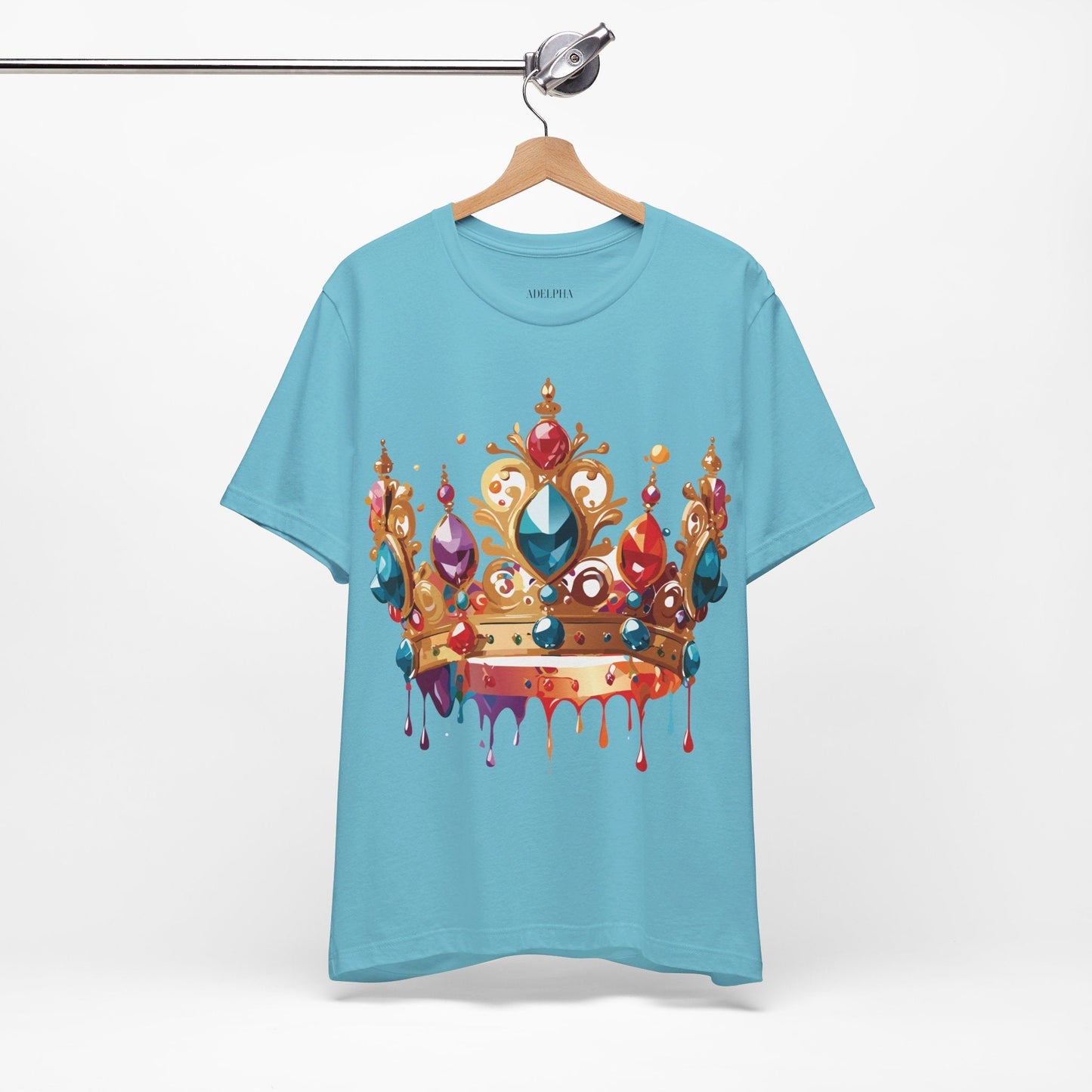 Adelpha Vintage Inspired Graphic Tee Crown Shirt Unisex Short Sleeve Art Design Edition