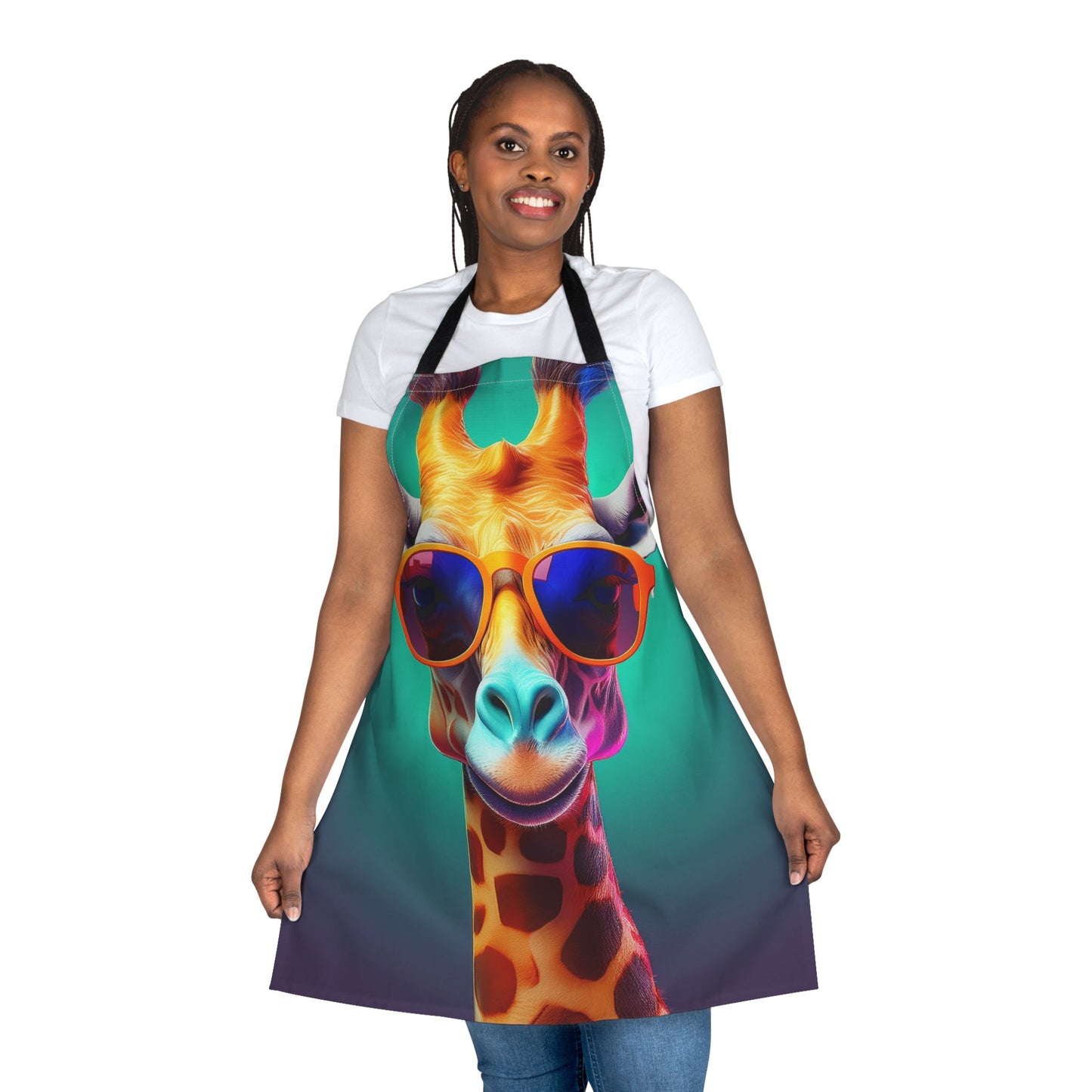 Giraffe 100% Polyester Stain-resistant 31.5 x 25.6 | Art Print Canvas Apron 1