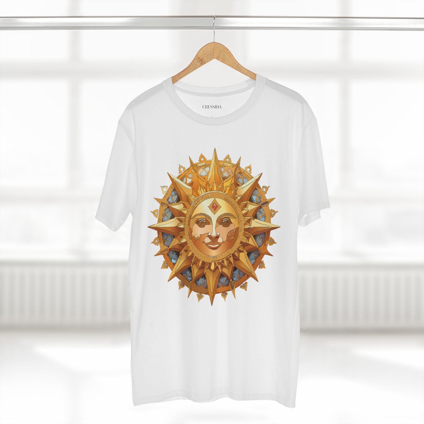 Gold Sun Graphic Unisex 100 Cotton T-Shirt with Golden Art Design 18