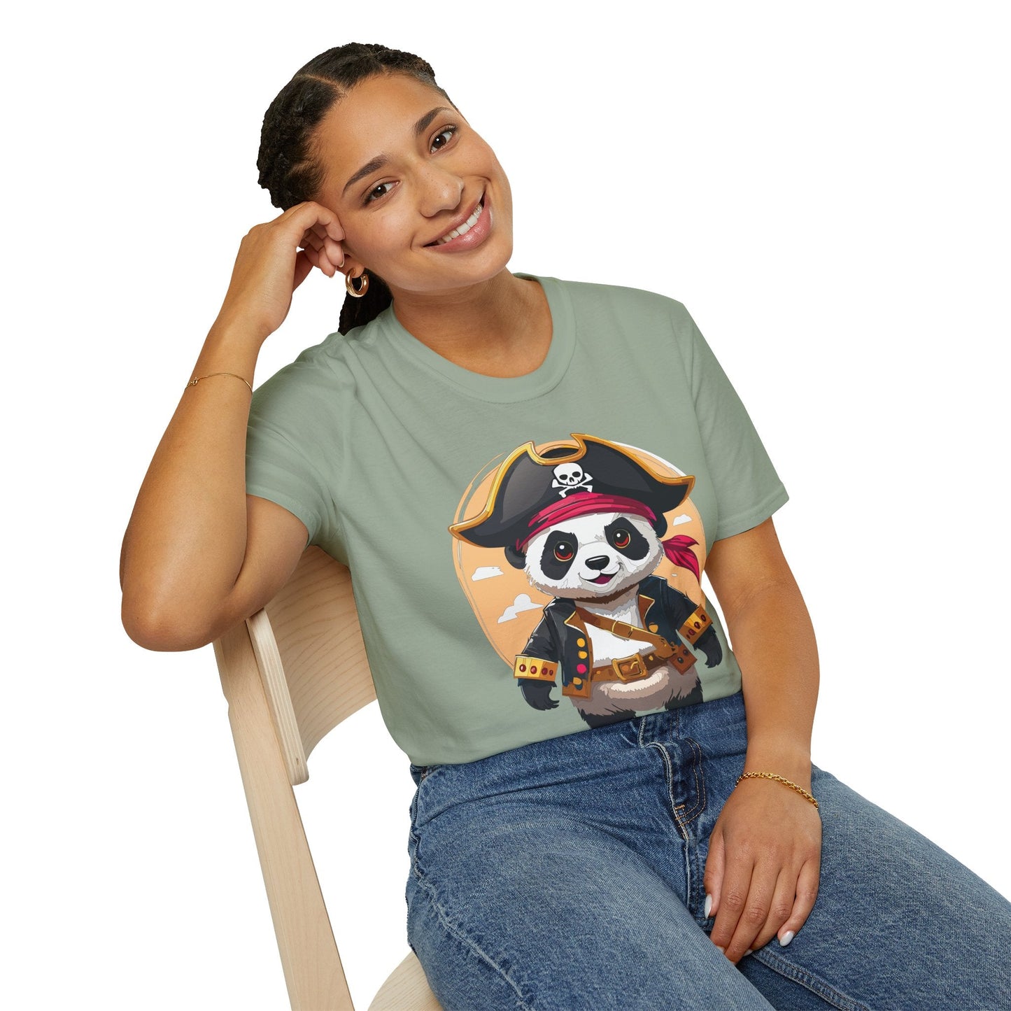 Panda Shirt Unisex T Shirt With Panda Animal Tee Animals Gildan Softstyle 64000 Cotton