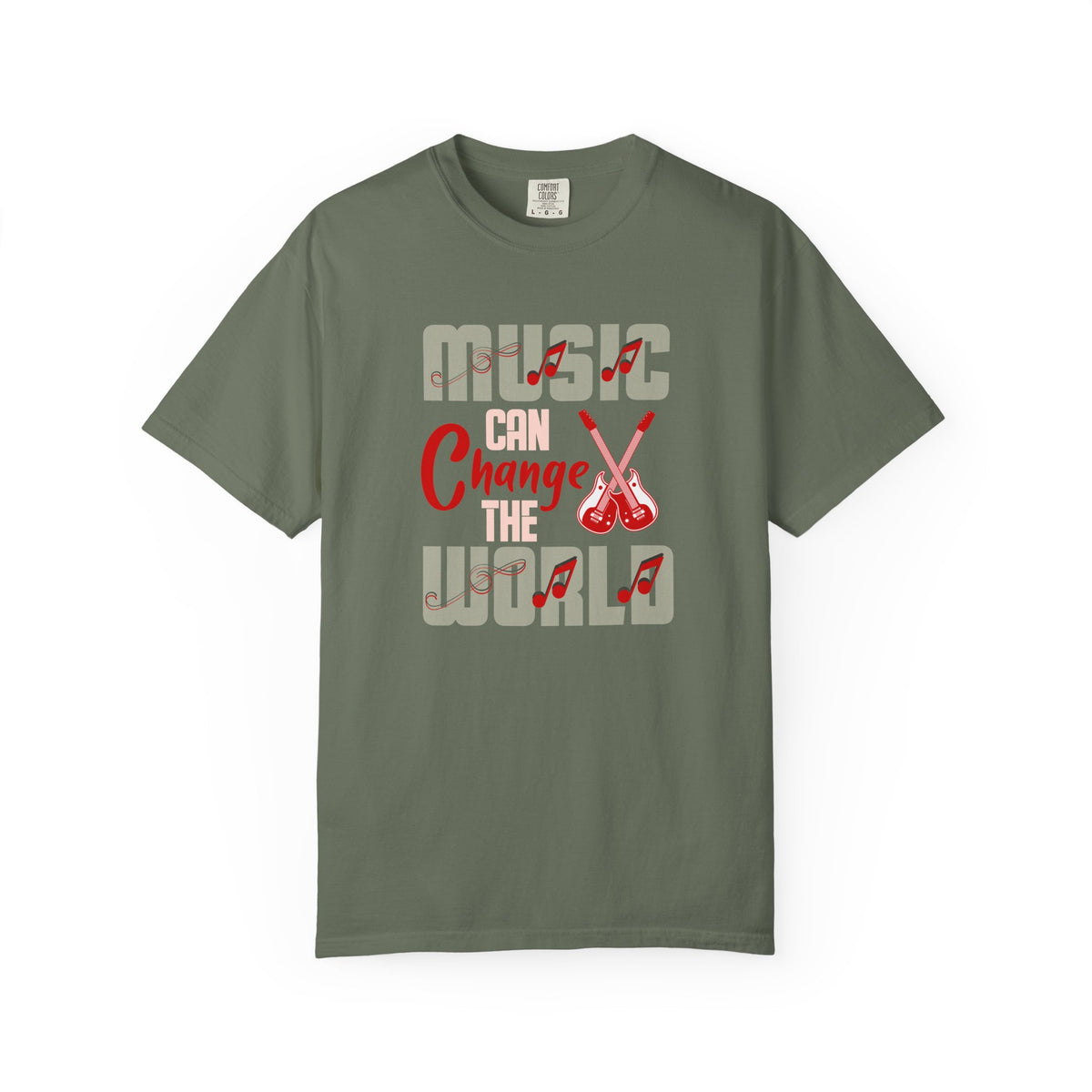 Music Can Change the World T-shirt Guitar Graphic Music Unisex Cotton Tee 062