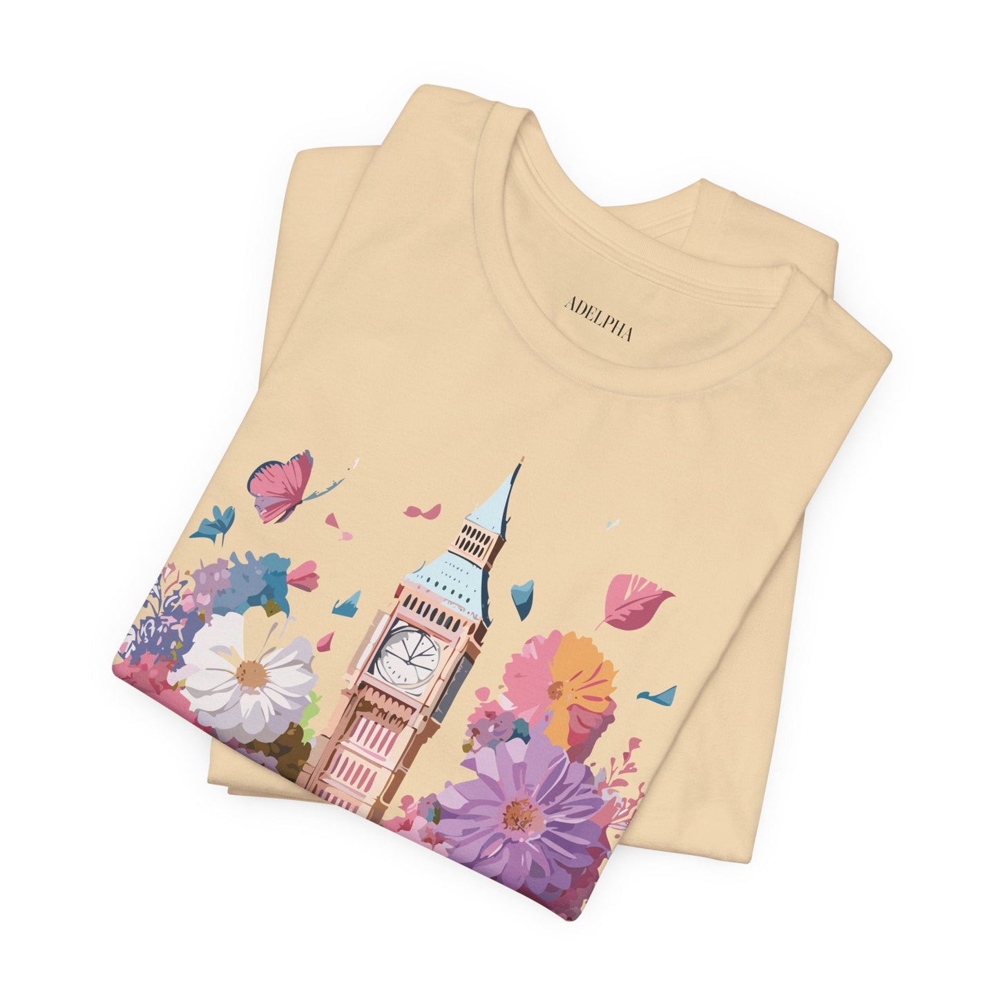 Adelpha London Tourist Unisex Graphic Tee Vintage Inspired Art Design Short Sleeve Shirt