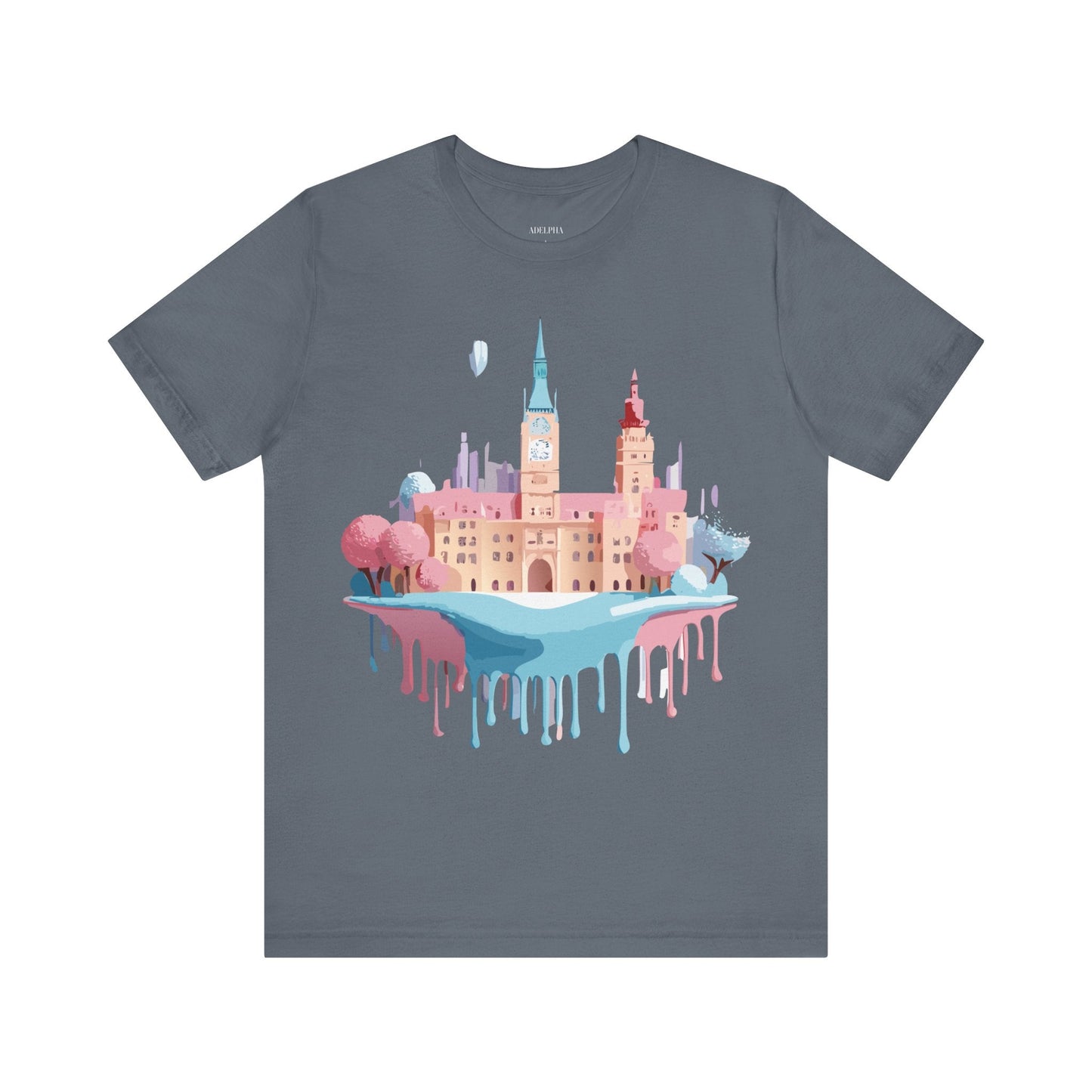 Prague Tourist Shirt Unisex Short Sleeve Graphic Tee Featuring Adelpha Vintage Artwork