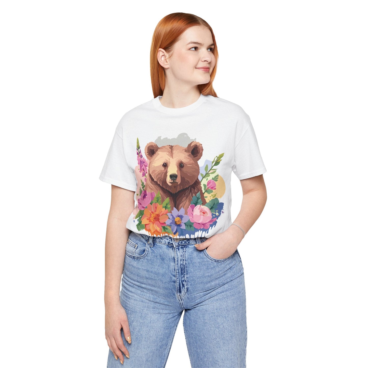 Bear Graphic Unisex 100 Cotton Short Sleeve Art Design Vintage T-Shirt 1