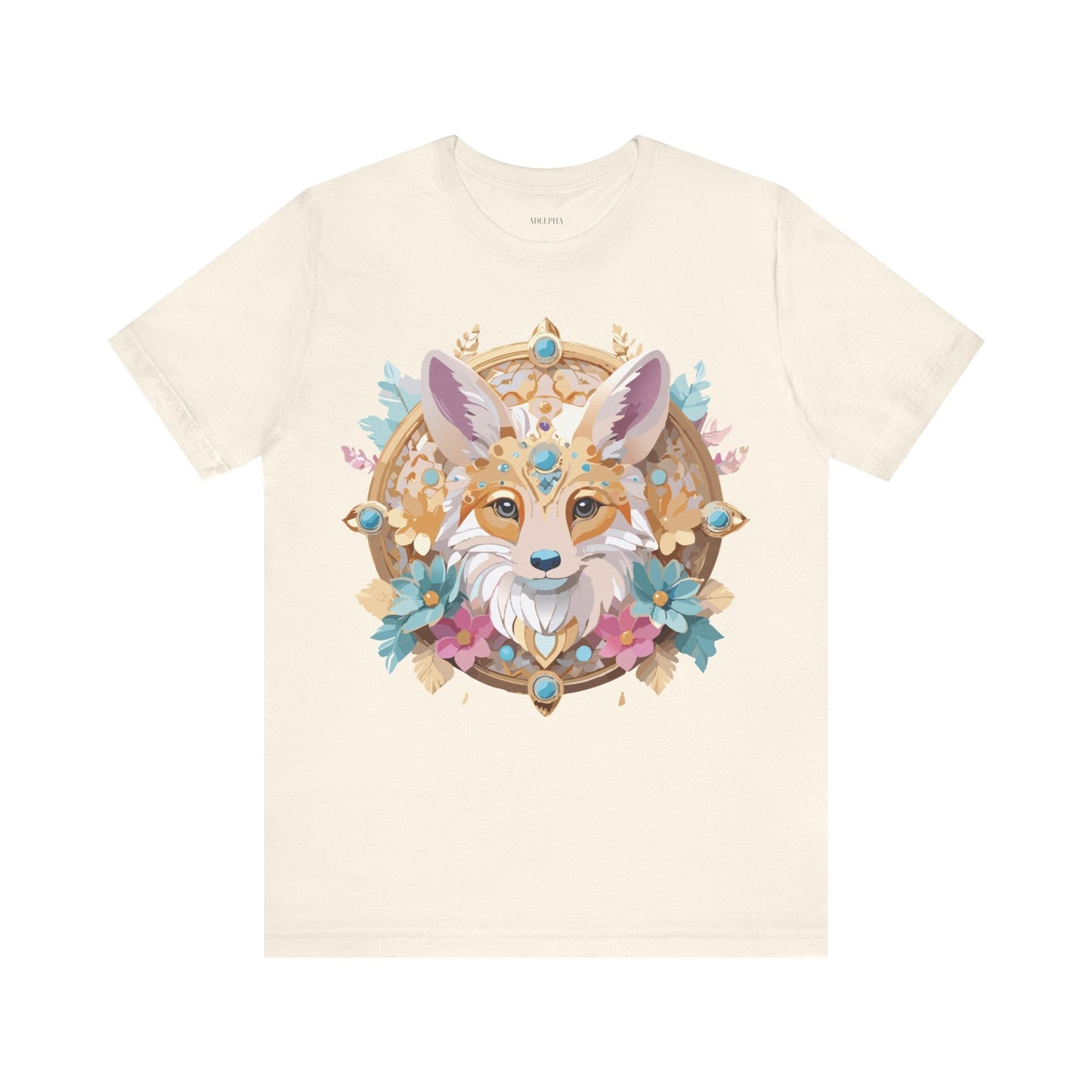 Adelpha Medallion Graphic Tee Unisex Short Sleeve Vintage Inspired Art Design Shirt
