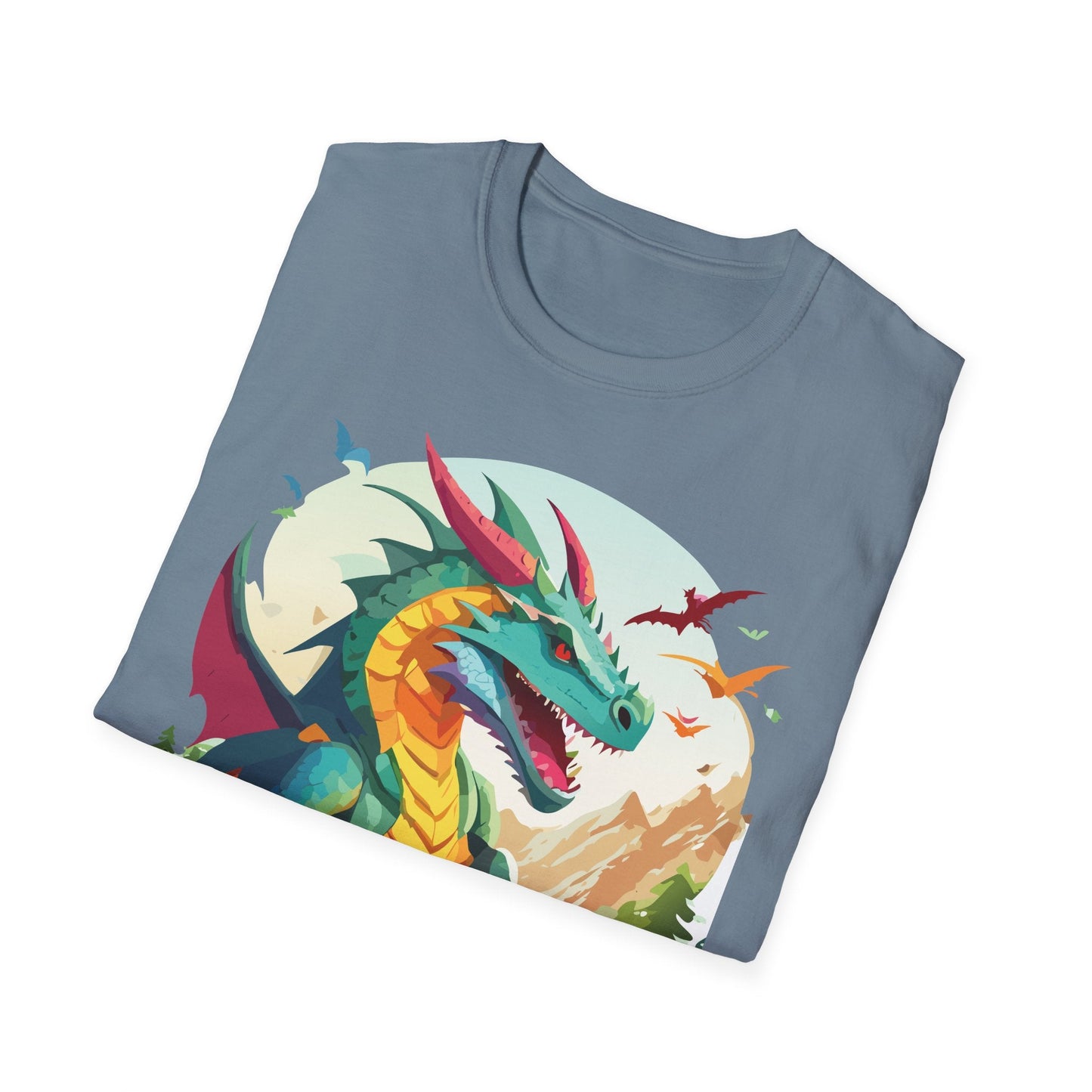 Dragon T Shirt Unisex Animal Tee Softstyle 64000 Premium 100 Percent Ring Spun Cotton