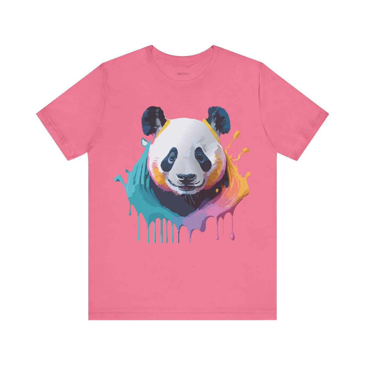 Panda Graphic Unisex Cotton Bella+Canvas Tee with Art Animal Design e148
