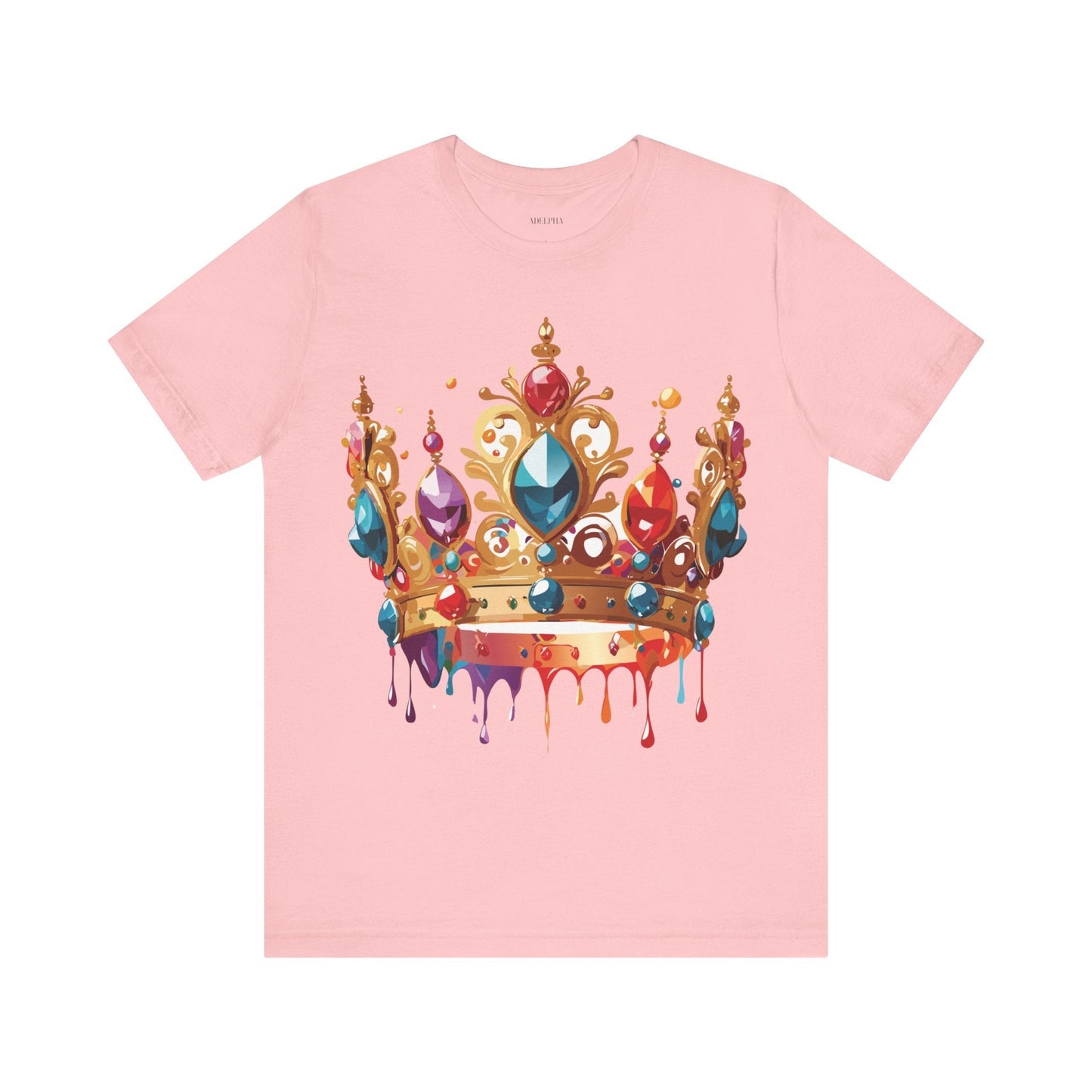 Adelpha Vintage Inspired Graphic Tee Crown Shirt Unisex Short Sleeve Art Design Edition