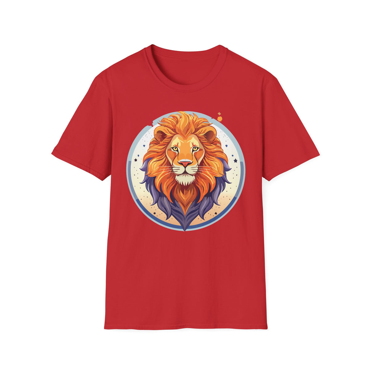 Majestic Lion Portrait T-Shirt | Colorful Retro Lion Graphic Tee