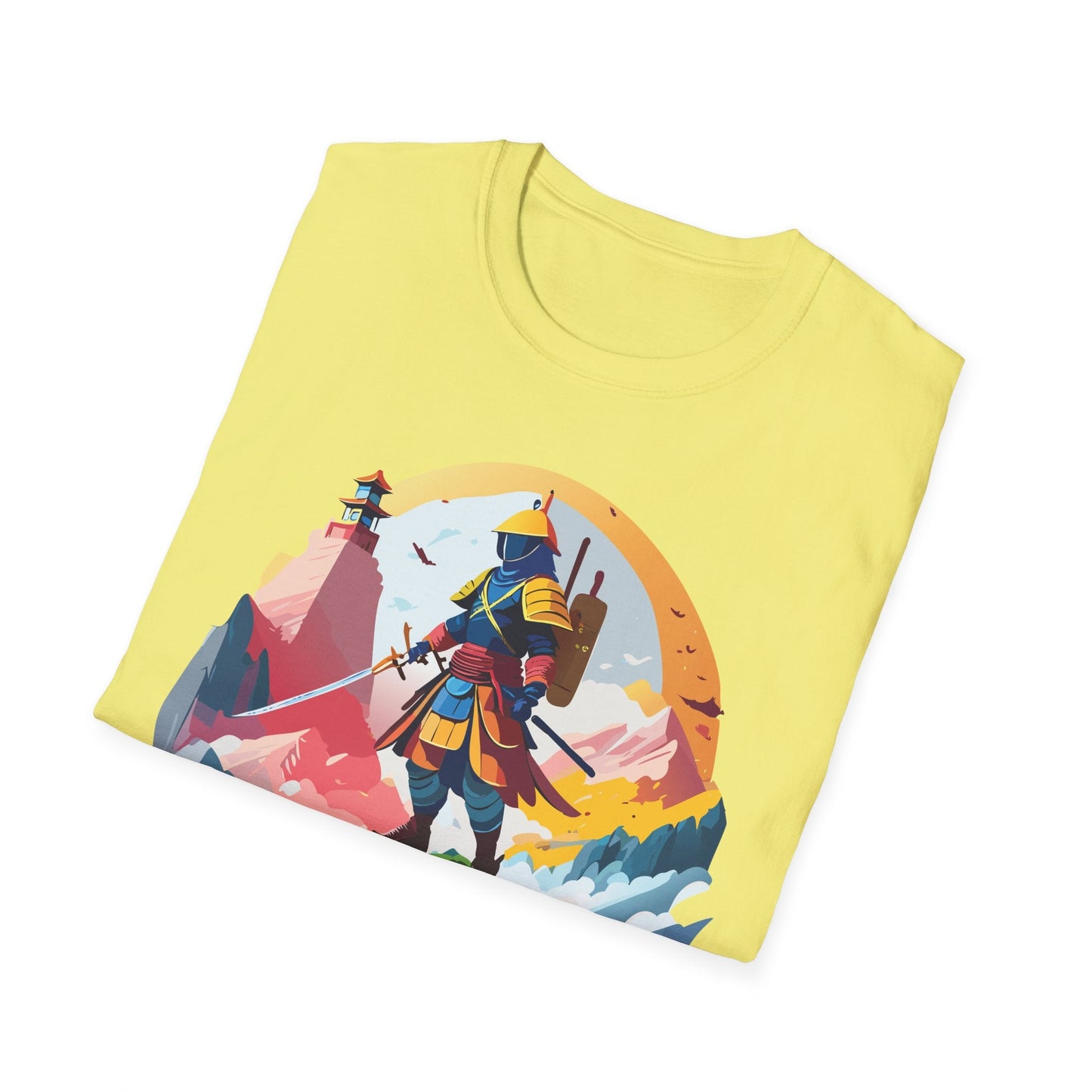 Samurai Unisex T Shirt Softstyle 64000 Short Sleeve Tee 100 Percent Cotton Breathable Comfort Fit