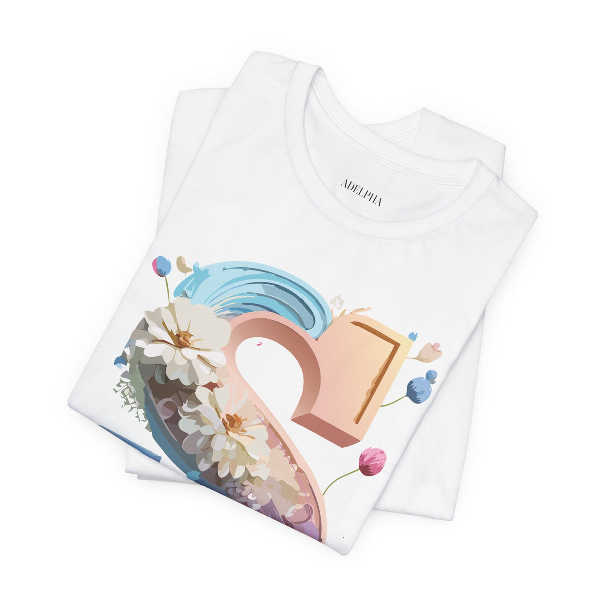 Letter S Graphic Unisex Cotton Bella+Canvas Tee with Art Letter Design