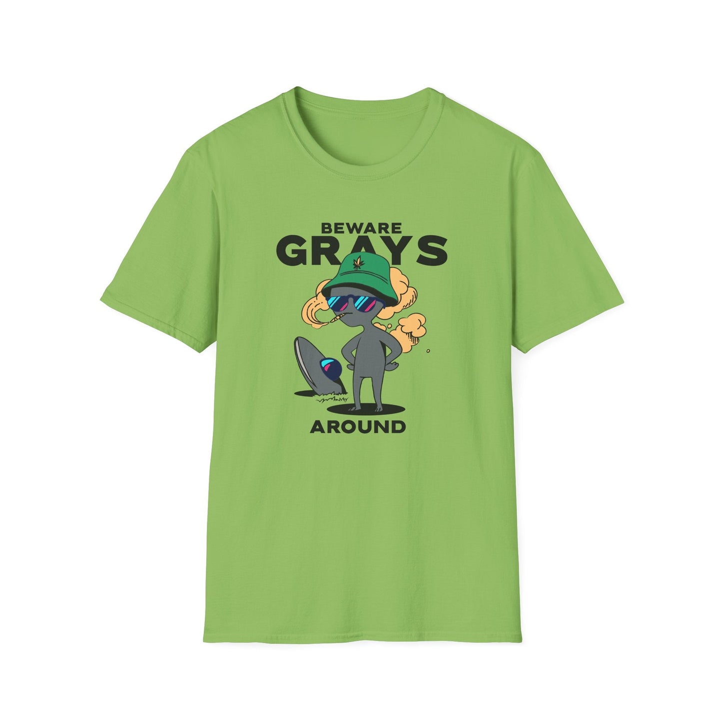 Funny Aliens UFO Graphic Unisex Cotton T-Shirt  18