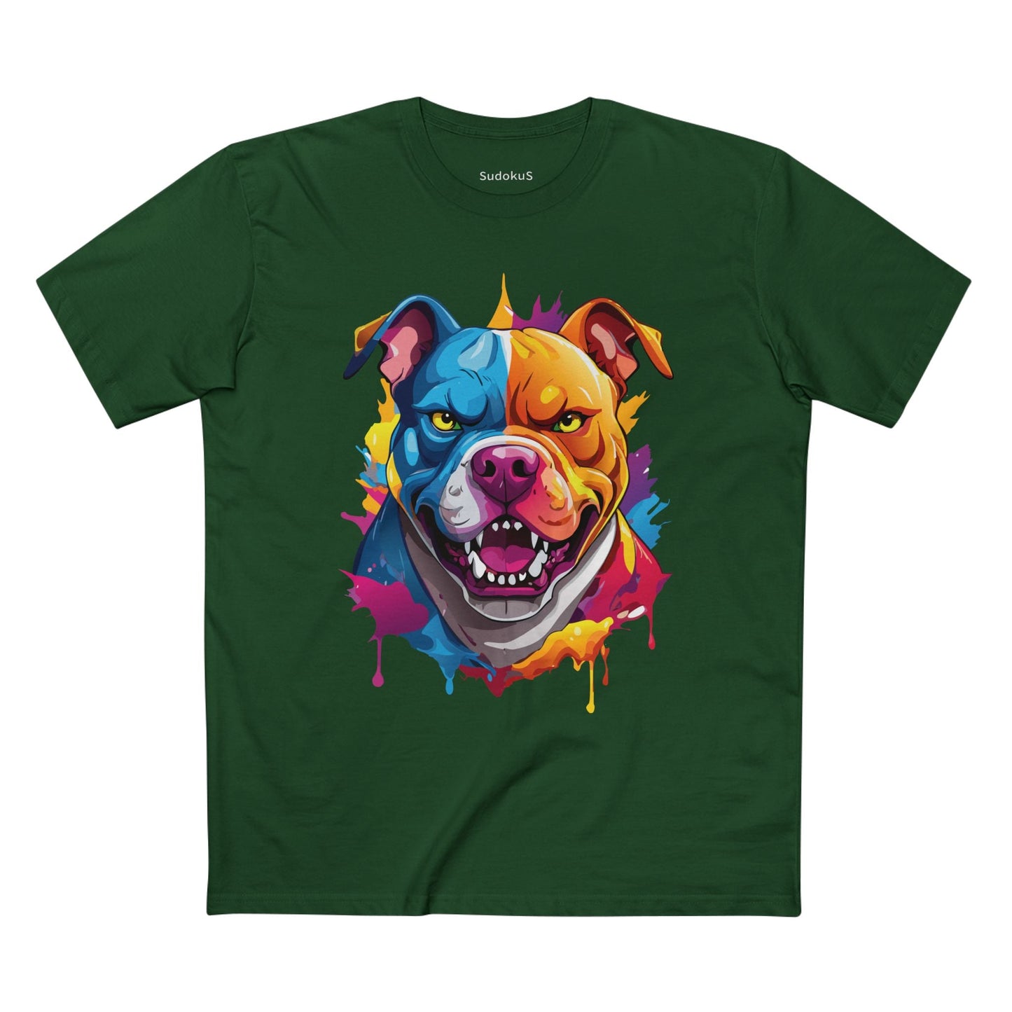 Dog Graphic Unisex 100 Cotton Staple Tee with Animal Design Artwork 37