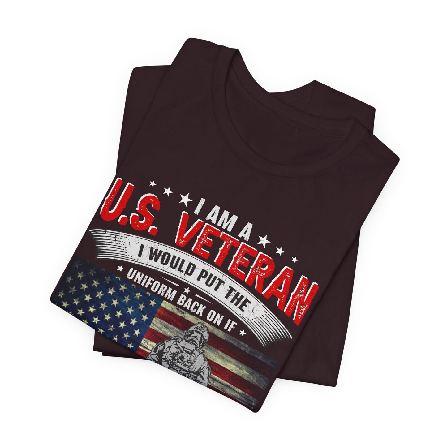 Army Veteran Patriotic Graphic Design Unisex Cotton T-Shirt v25