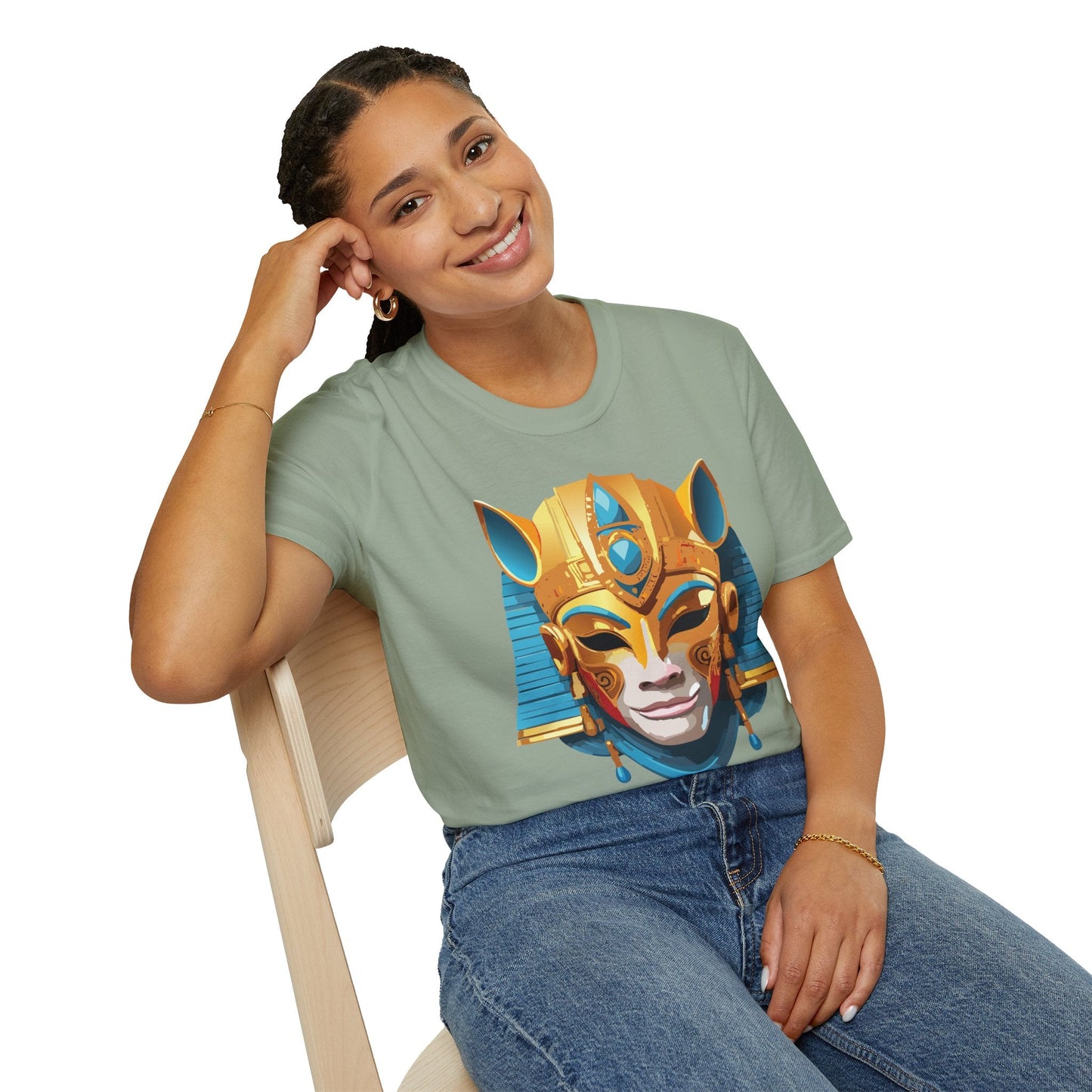 Mask Tee Shirt Unisex Gildan SoftStyle 64000 Cotton T Shirt Masquerade Design Art Graphic