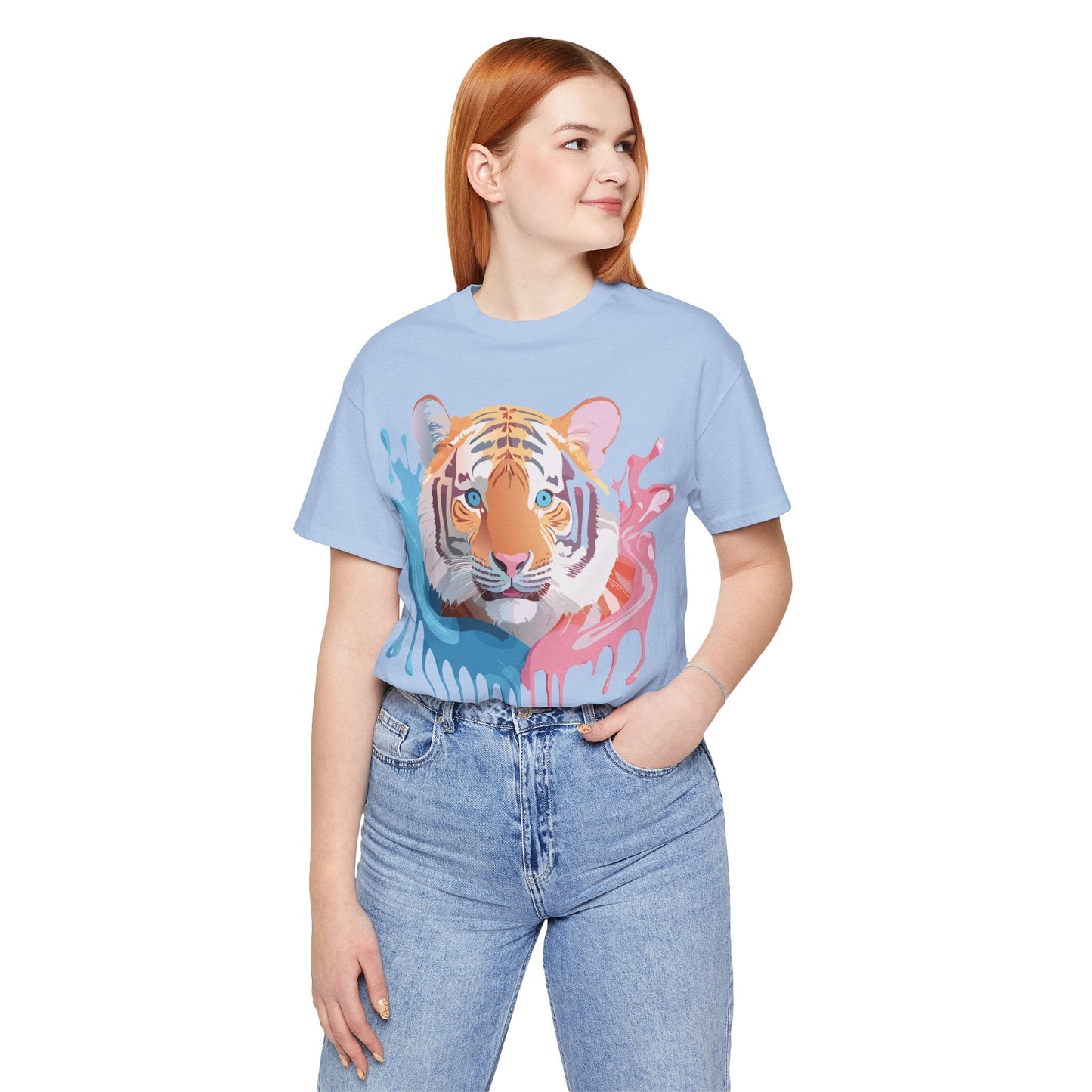 Tiger Graphic T Shirt Unisex Short Sleeve Tee By Adelpha Artwork Vintage Inspired