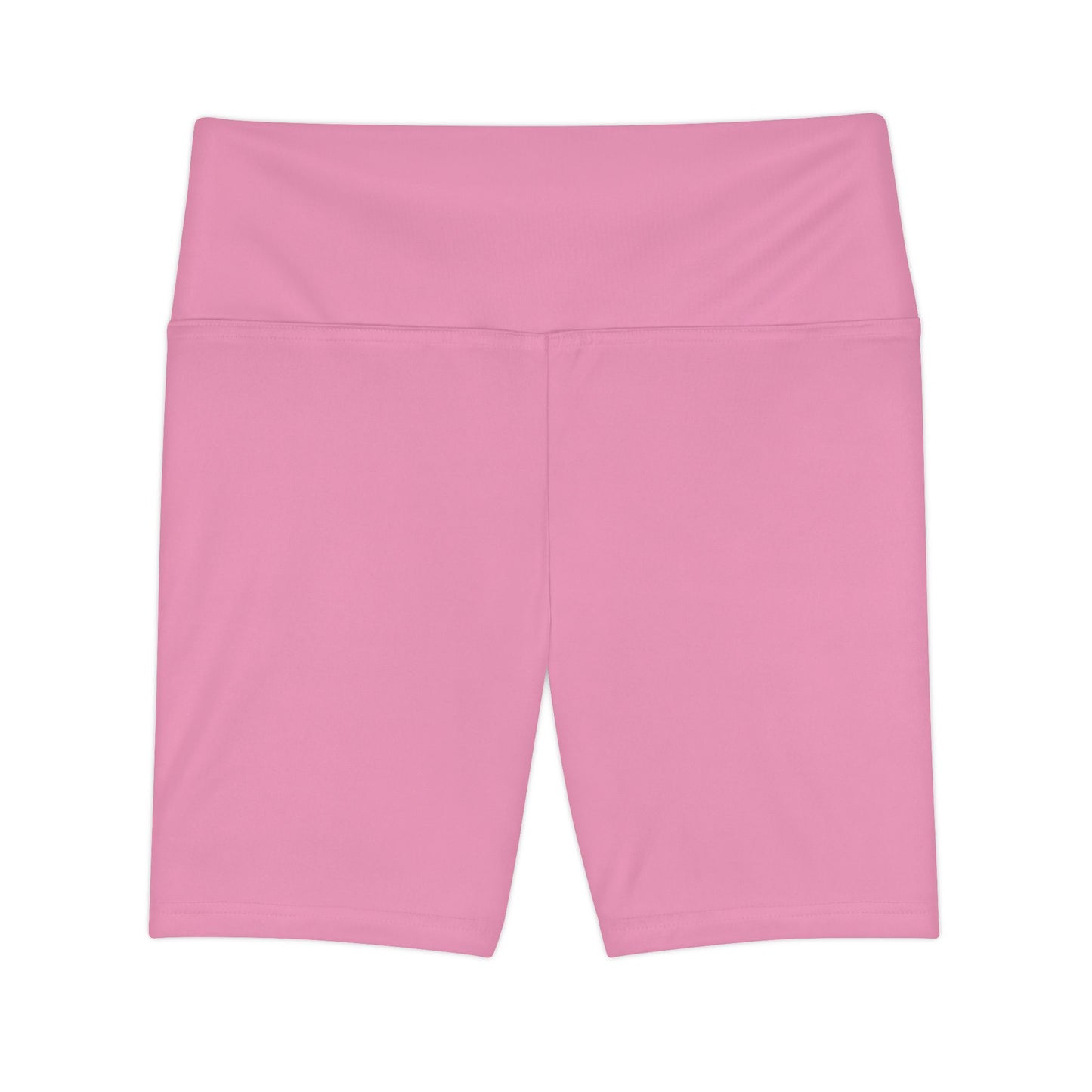 Pink Mist Women's Workout Shorts — Solid High-Waist Biker Shorts for Exercise & Everyday Wear