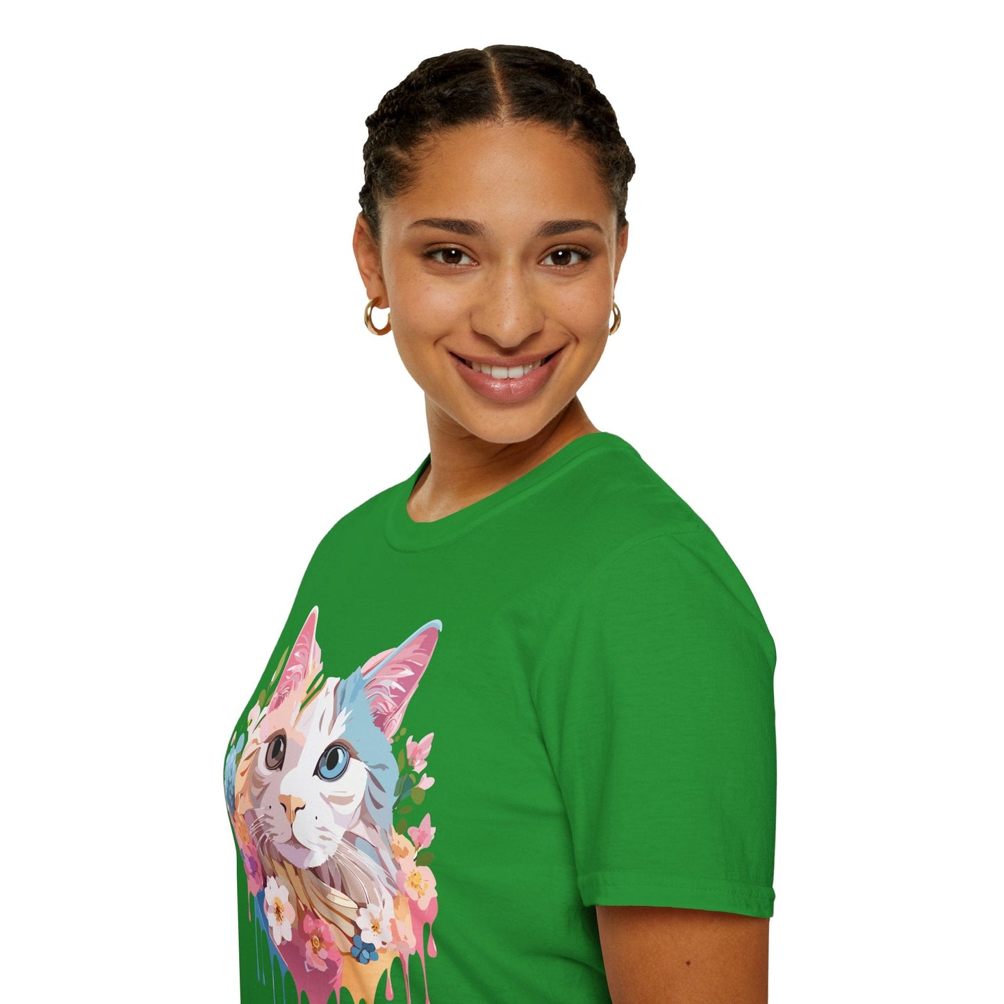 Cat Shirt Unisex Softstyle Tee 100 Percent Ring Spun Cotton Kitten Tee
