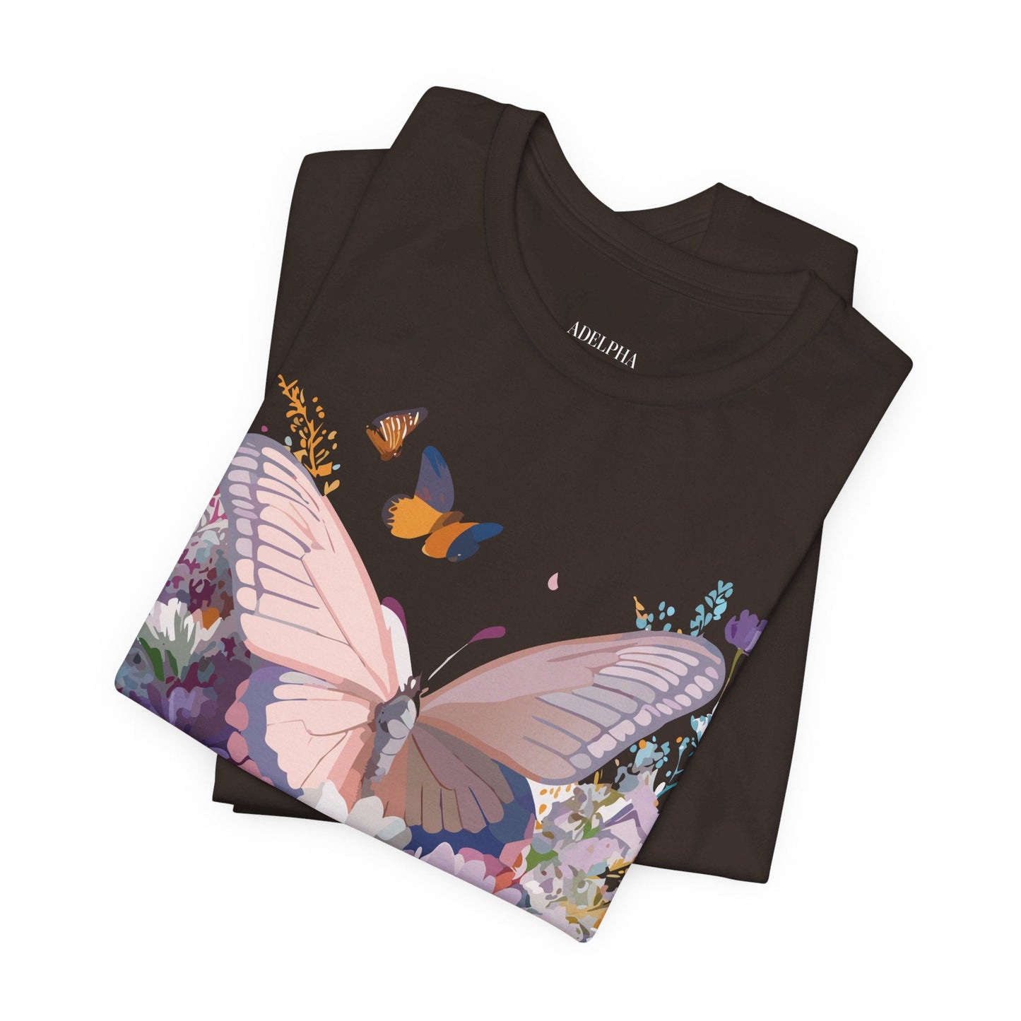 Butterfly Graphic Tee Unisex Vintage Art Design Adelpha Short Sleeve
