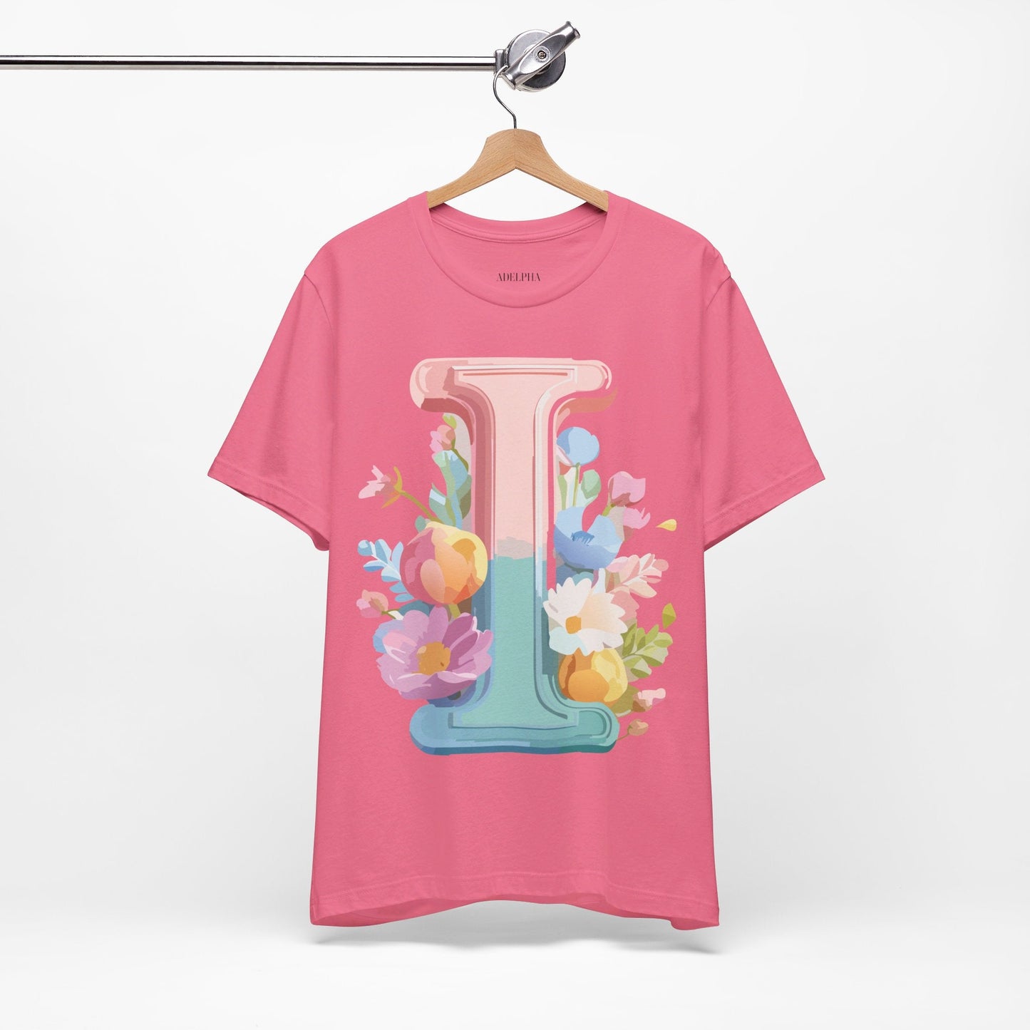 Letter I Shirt Unisex Graphic Tee Adelpha Premium Soft Cotton Vintage Inspired Artwork