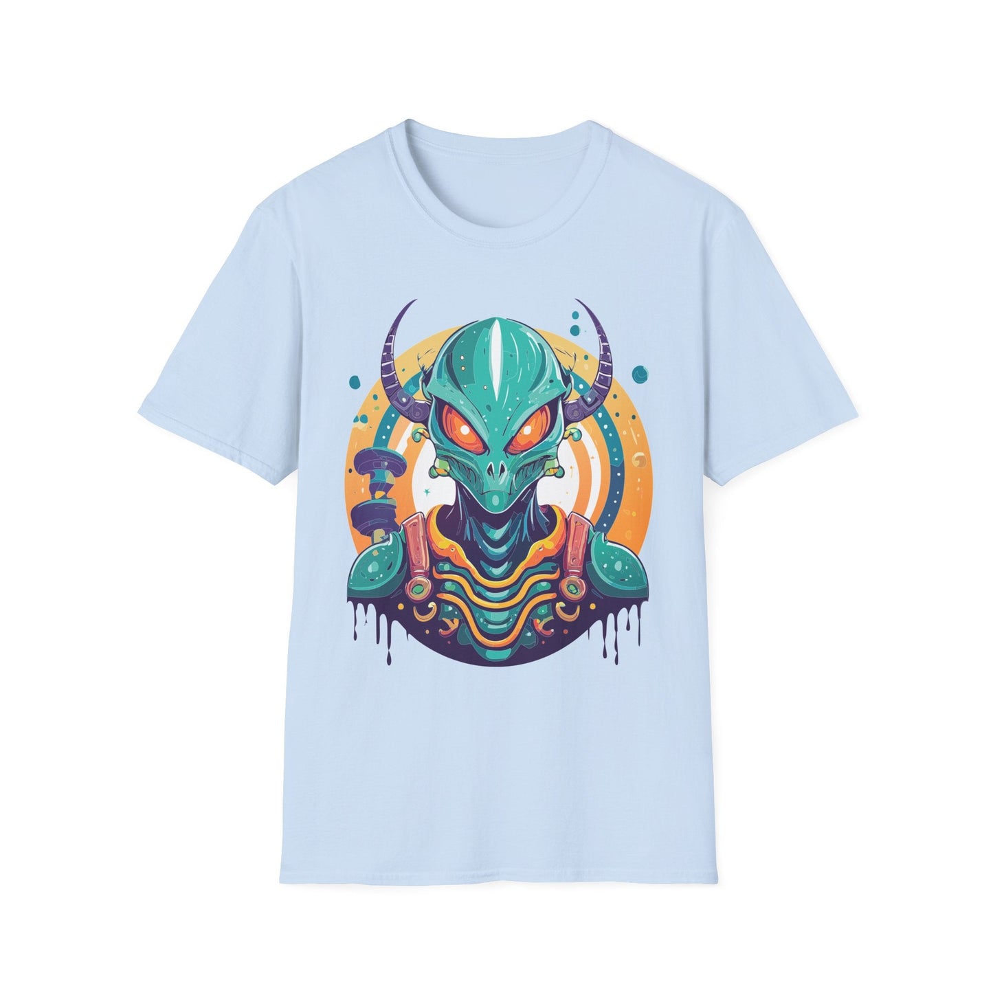 Alien Graphic Unisex Cotton Softstyle UFO Artwork Tee 14