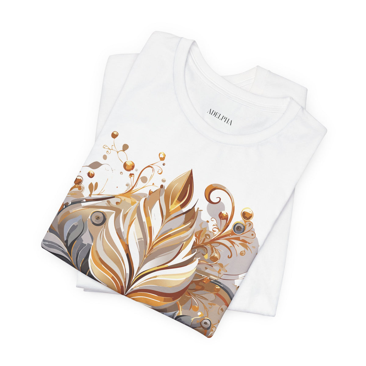 Jewelry Graphic Unisex Cotton Bella+Canvas Tee with Gemstones Art Design m33