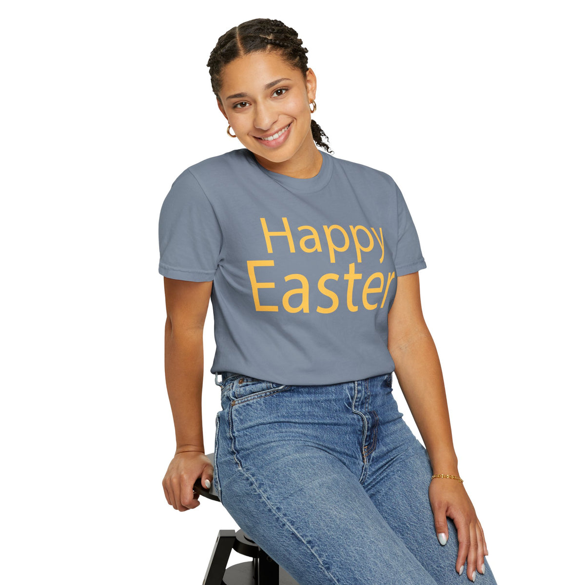 Happy Easter T-Shirt, Tee Shirt with Easter Signature, T Shirt with Easter Prints, Tee Shirt with Easter Design