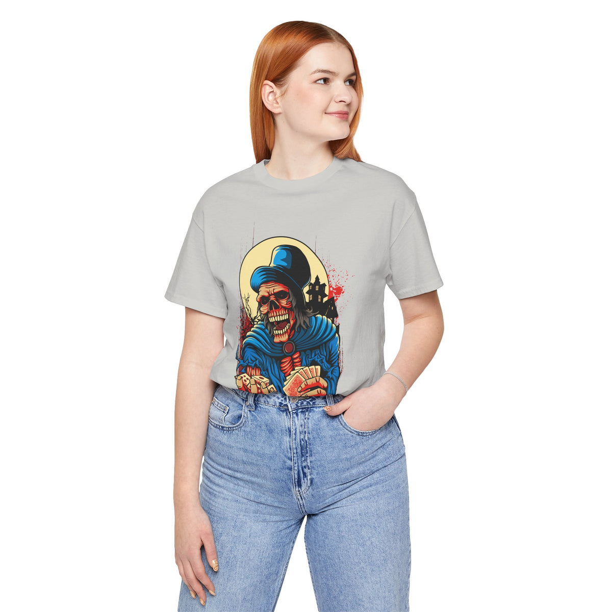 Skull Graphic Design Tee, Skull Shirt, Vintage Tees, Art Design T-Shirt, Graphic Tee, Art Shirts - 1