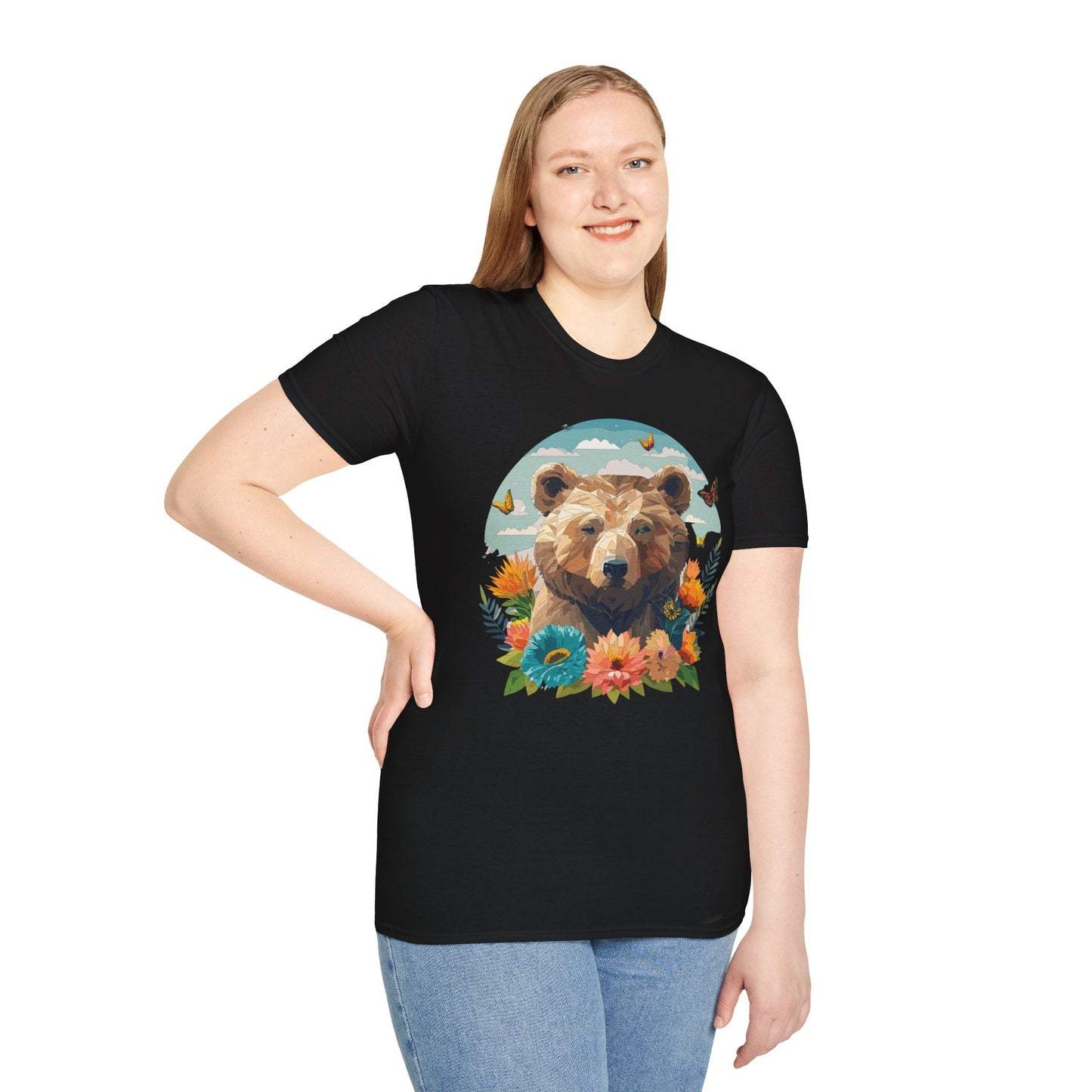 Bear T Shirt Unisex Teddy Bear Tee Softstyle 64000 One Hundred Percent Ring Spun Cotton Short Sleeve