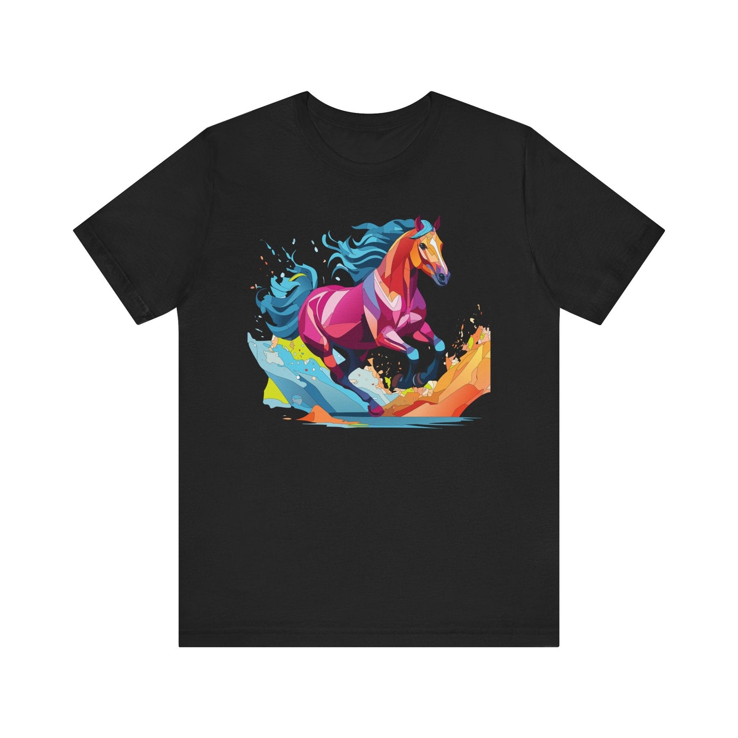 Unisex Animal Tee Shirt With Wild Animals Art Design Short Sleeve Casual Wear Everyday
