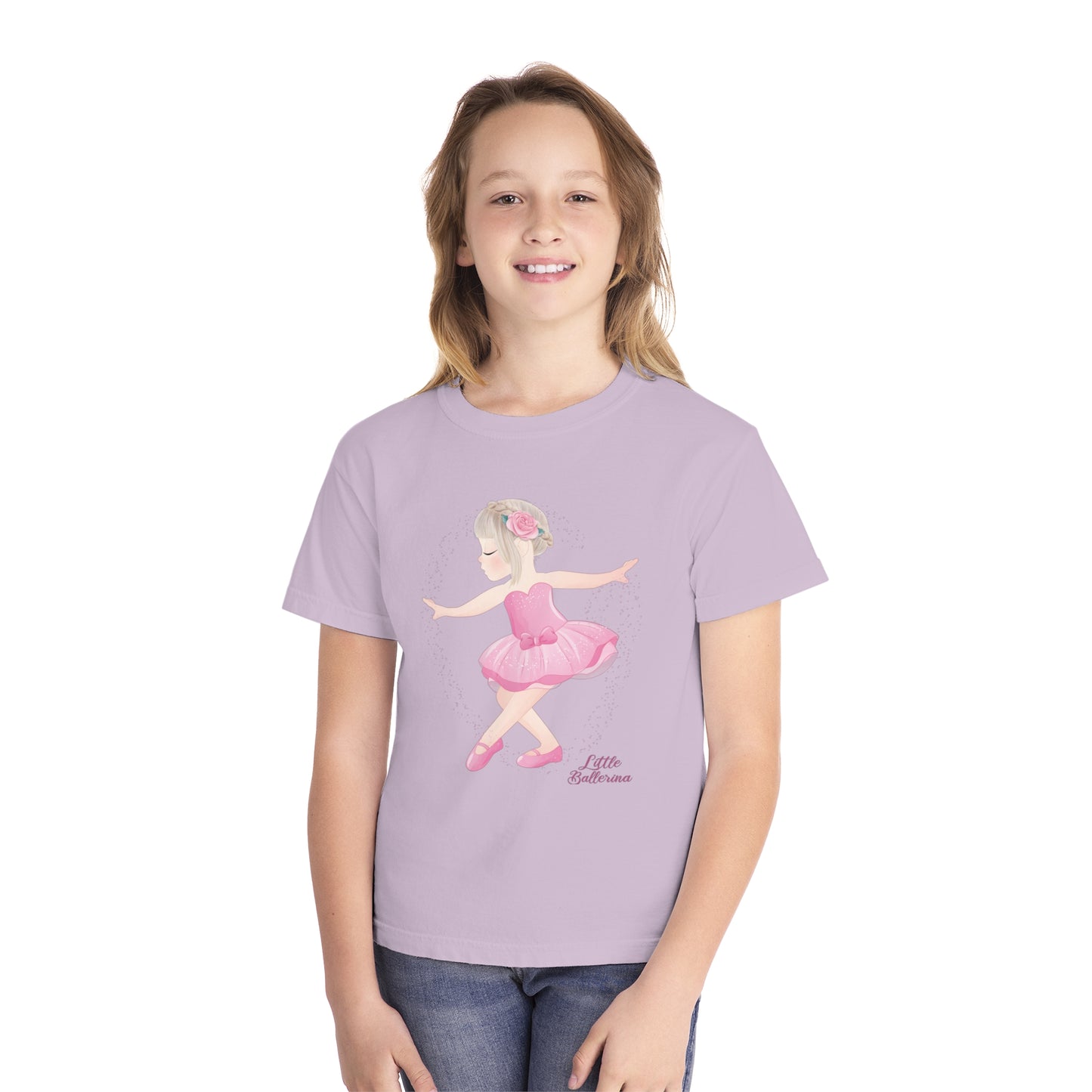 Youth Tee Shirt with Little Ballerina