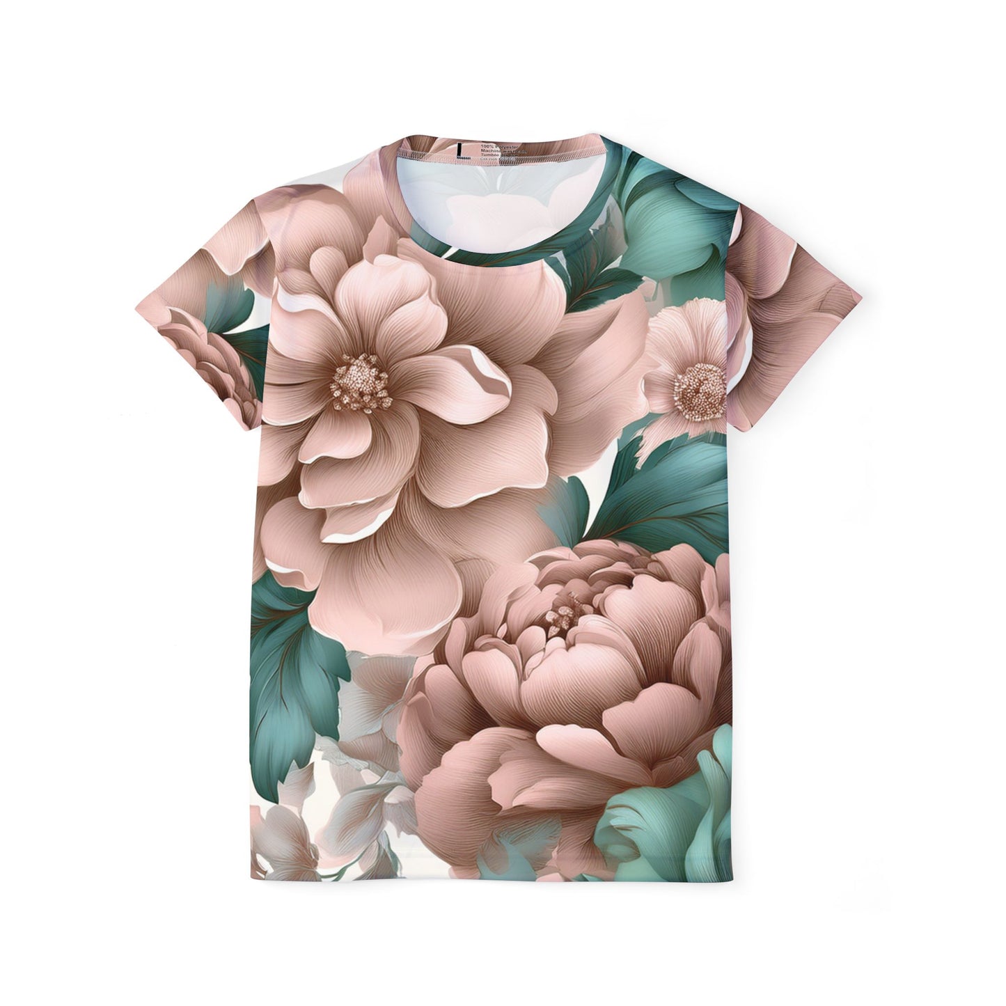 Women Poly T-Shirt with Floral Print