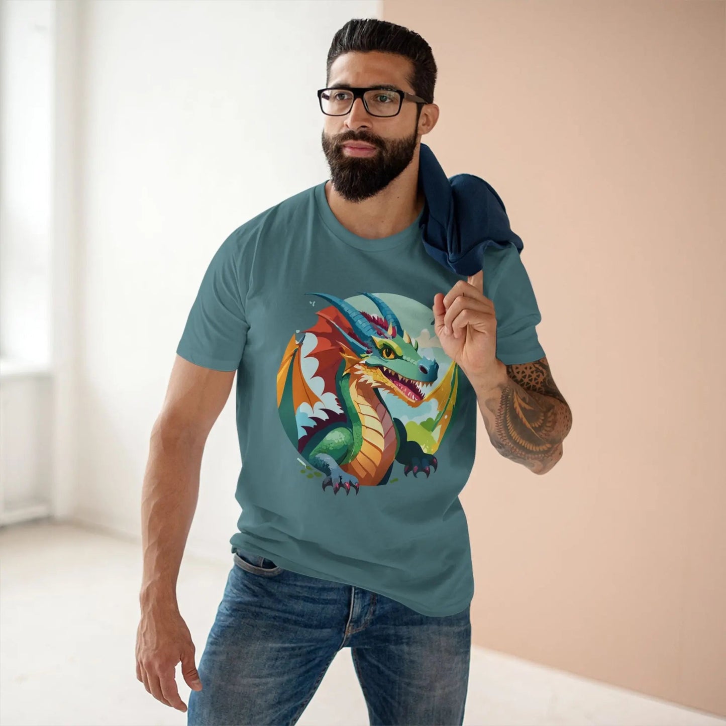 Dragon Graphic Unisex 100 Cotton Staple Tee 30