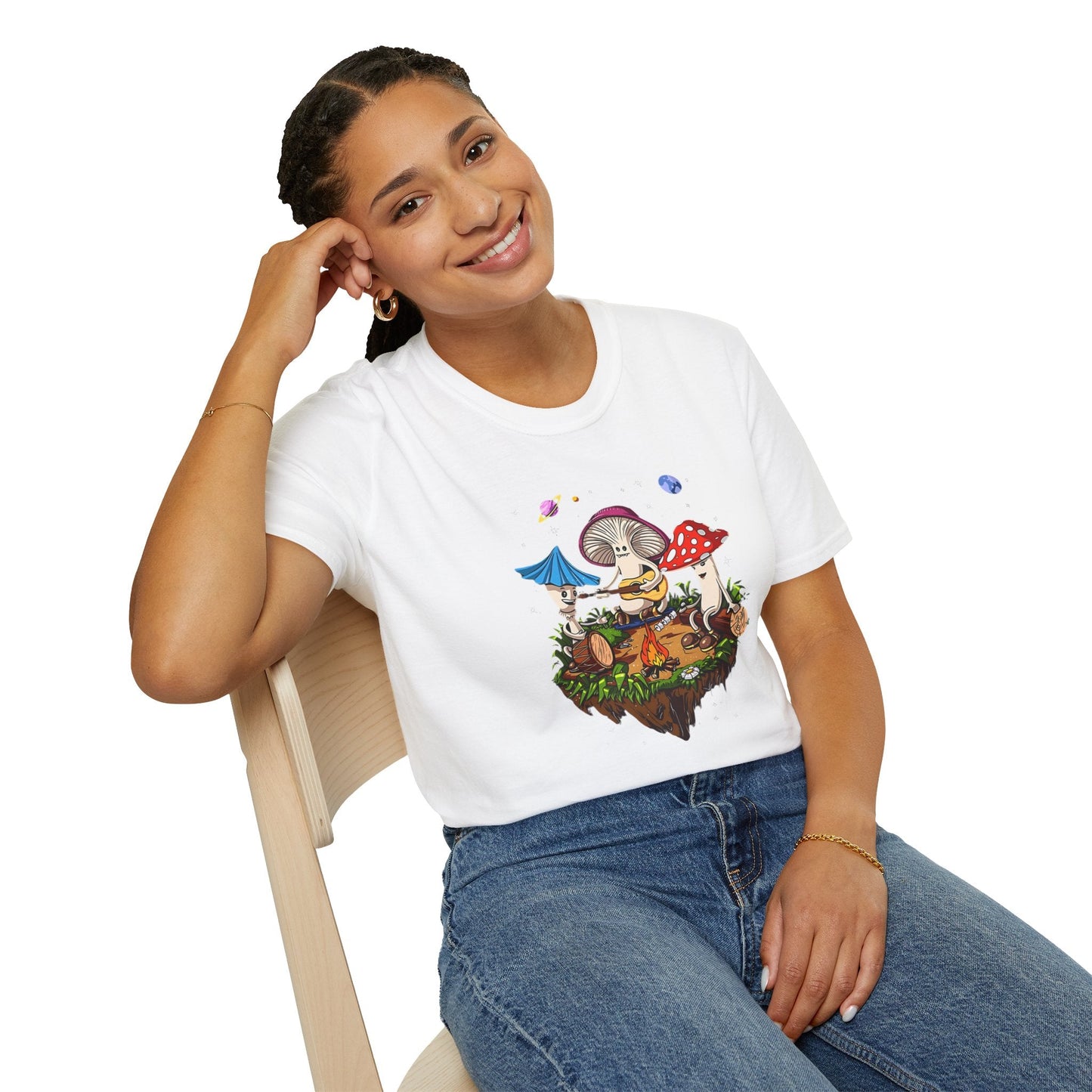 Mashroom Tee Shirt Unisex Funny Mashroom Design Gildan Softstyle 64000 Tee Softstyle Comfort