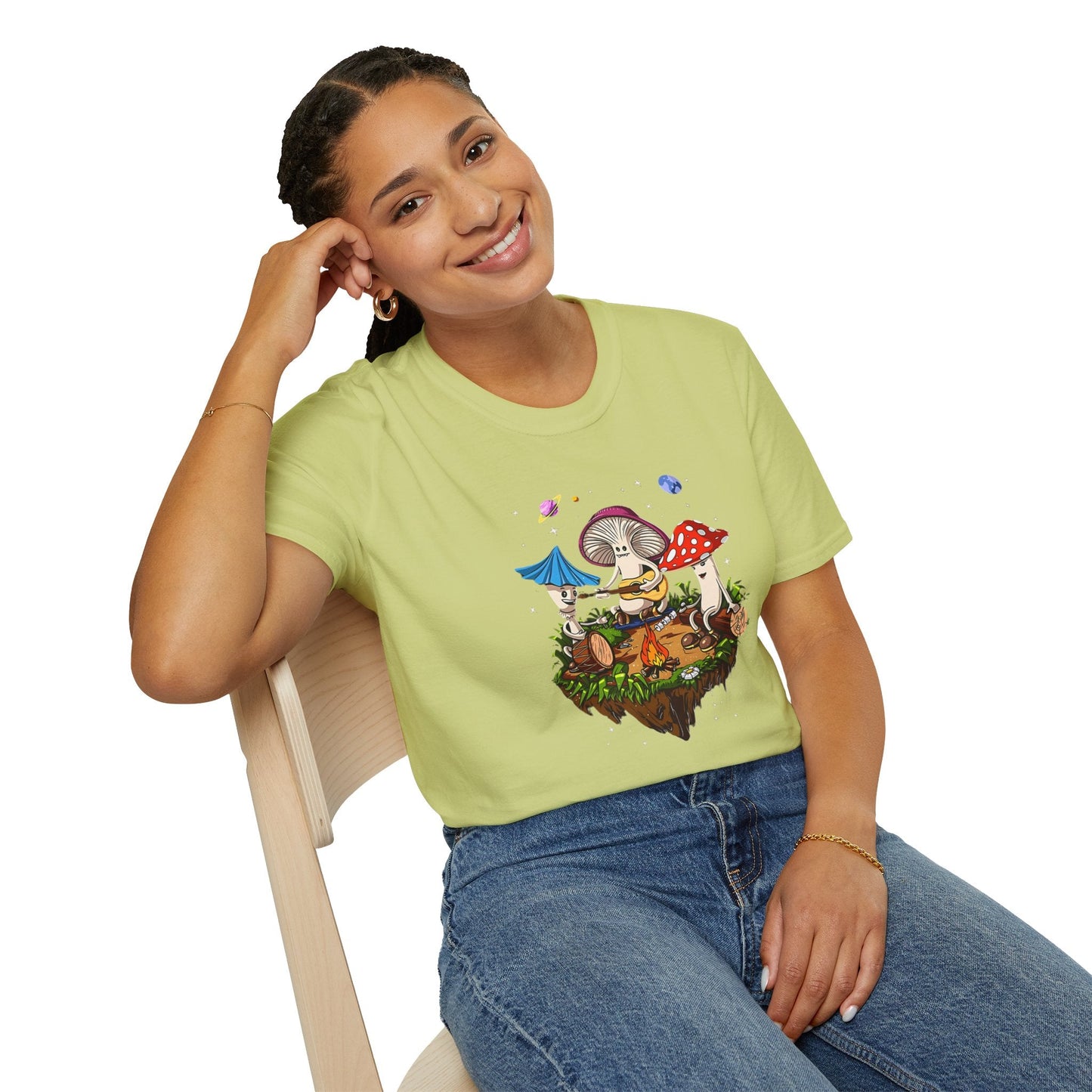 Mashroom Tee Shirt Unisex Funny Mashroom Design Gildan Softstyle 64000 Tee Softstyle Comfort