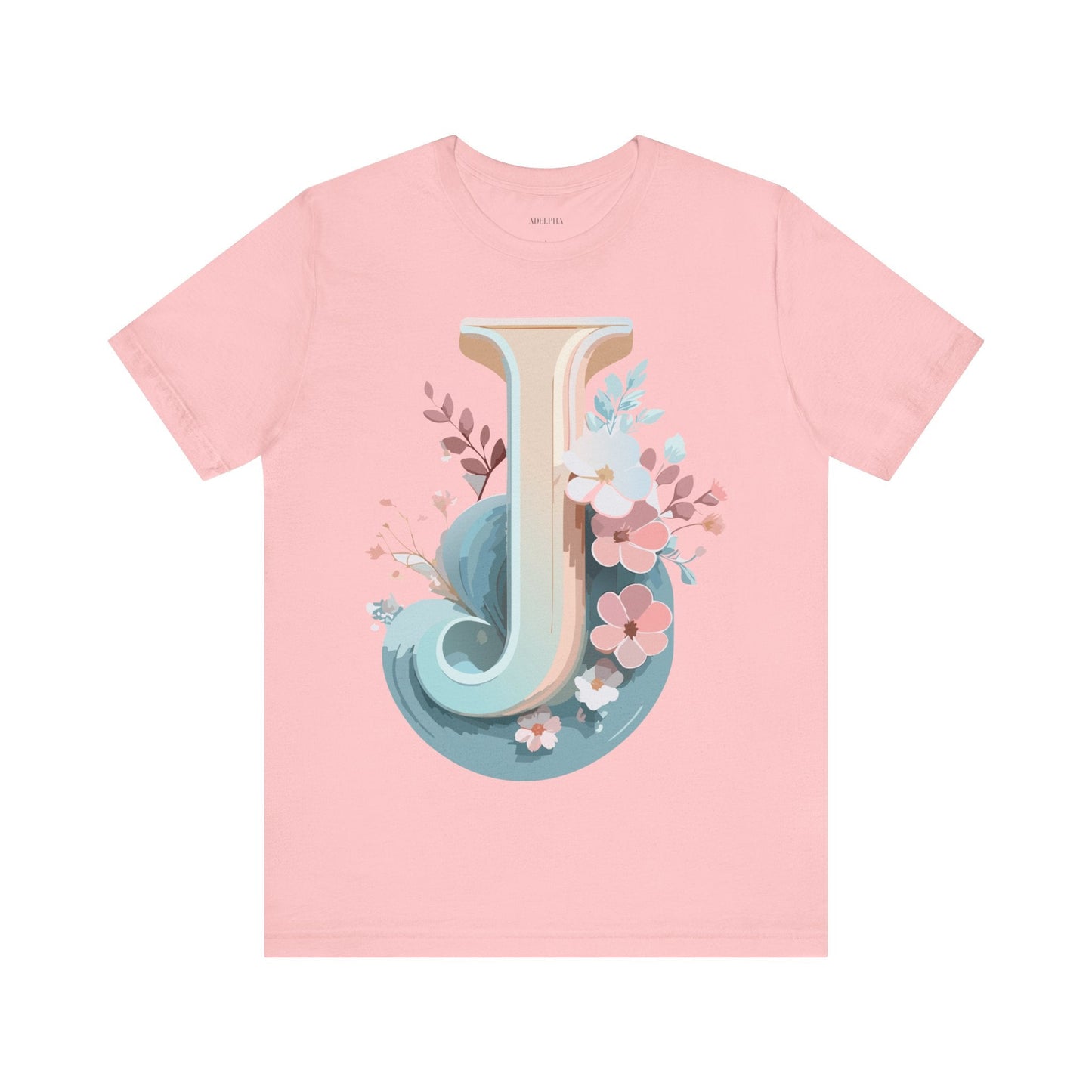 Letter J Shirt Graphic Tee For Unisex Style By Adelpha Vintage Inspired Art Tee Design