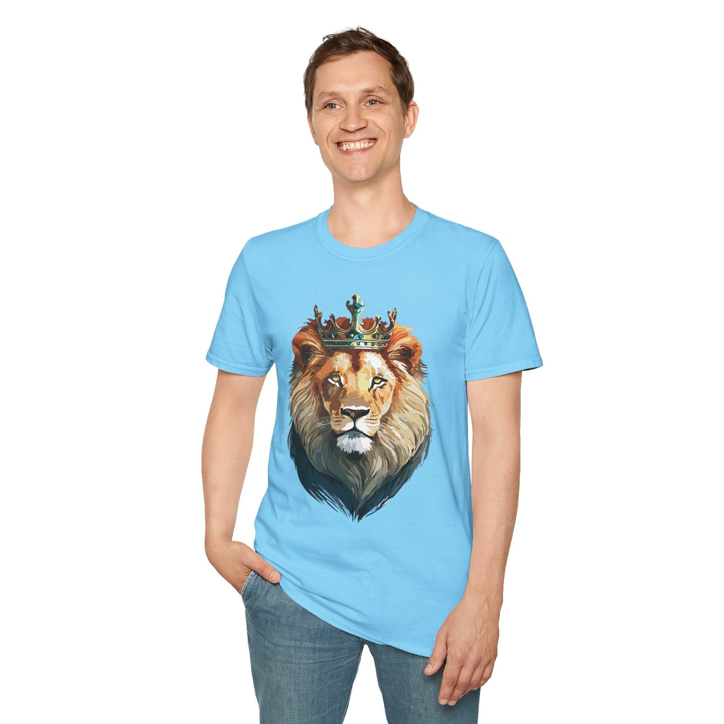 Lion Shirt Unisex Softstyle Tee Gildan 64000 100 Percent Ring Spun Cotton