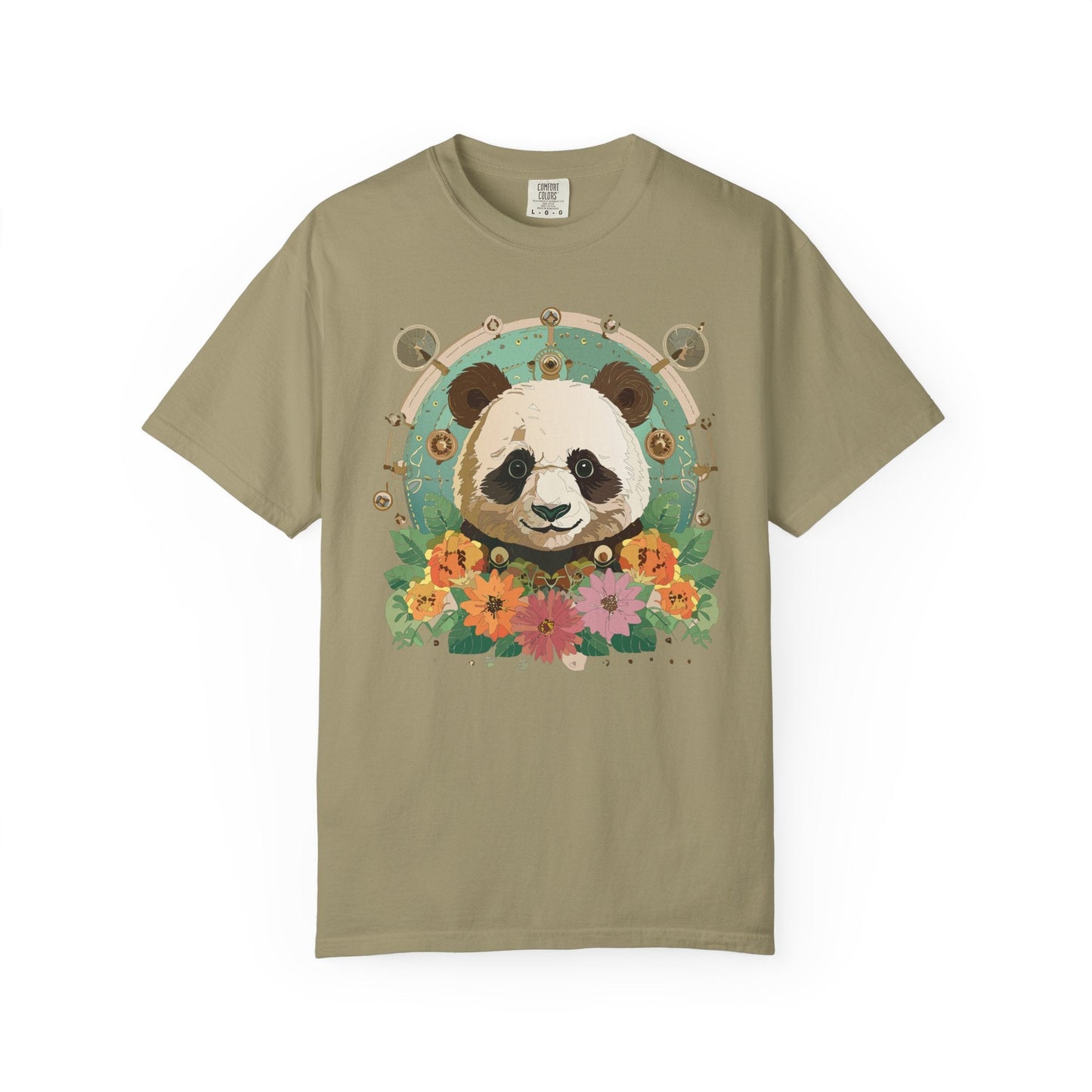 Panda Portrait Graphic T-Shirt Unisex Cotton Floral Animal Art Tee p3