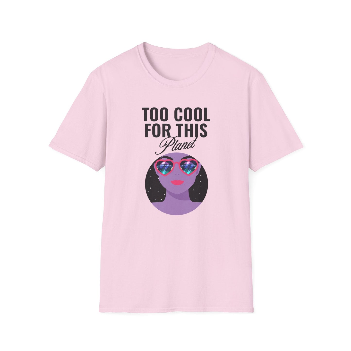 Too Cool For This Planet TShirt  Retro Alien Sunglasses Graphic Tee