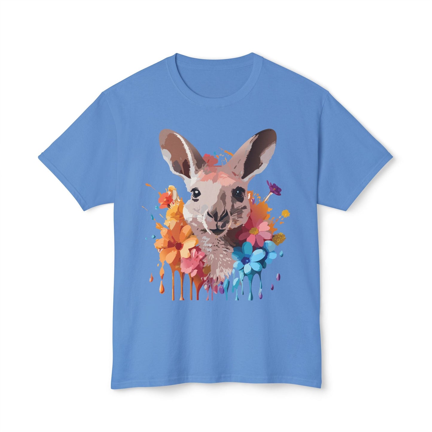 Unisex Kangaroo T Shirt HD Cotton Full Color Art Print Tee Made In USA 100 Percent Pre Shrunk