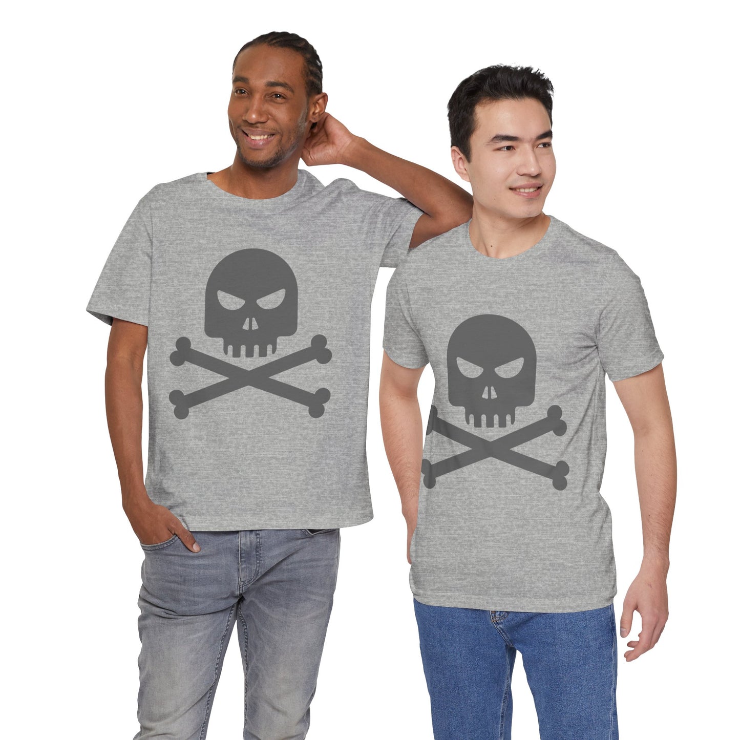 Unisex-T-Shirt aus Baumwolle mit Totenkopf